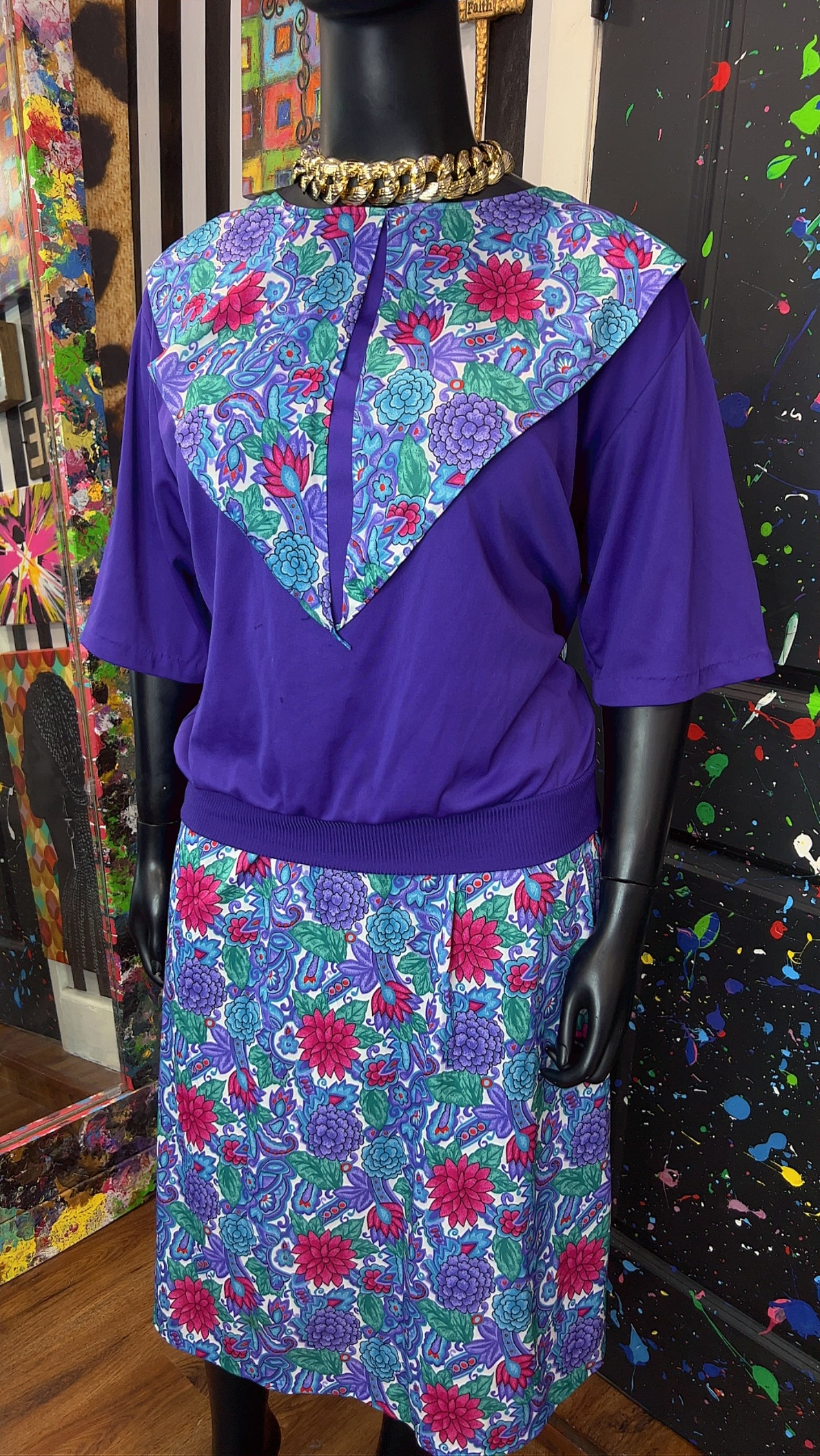 Vintage Polyester Skirt Set (18)
