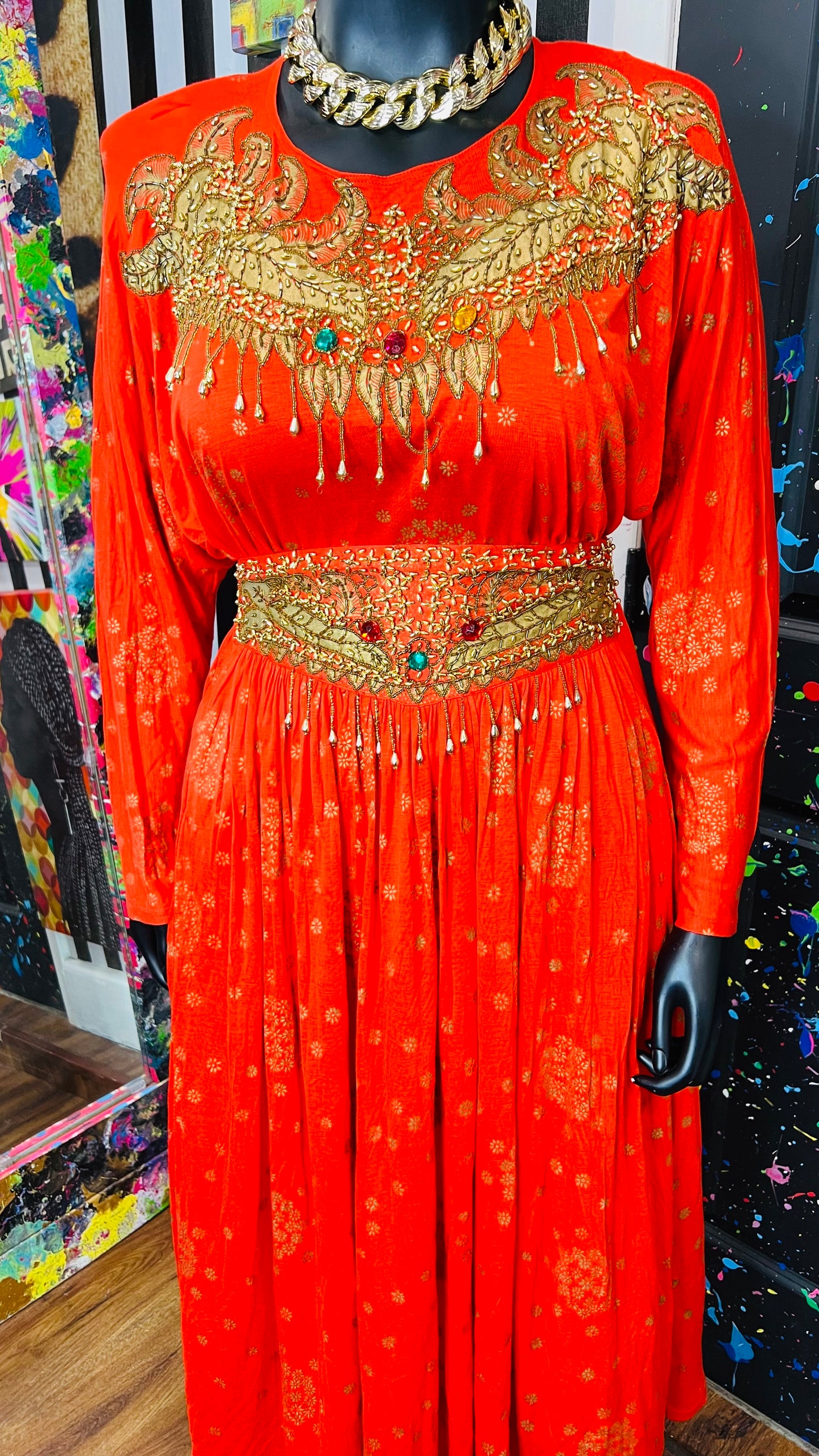 Vintage Beaded & Jewel Skirt Set (16)