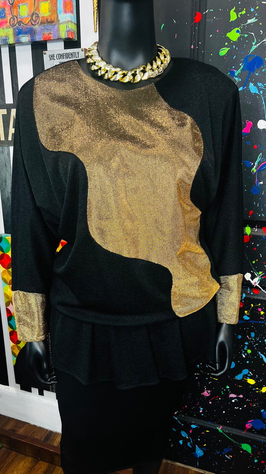 Vintage Gold & Black Sweater (22/24)