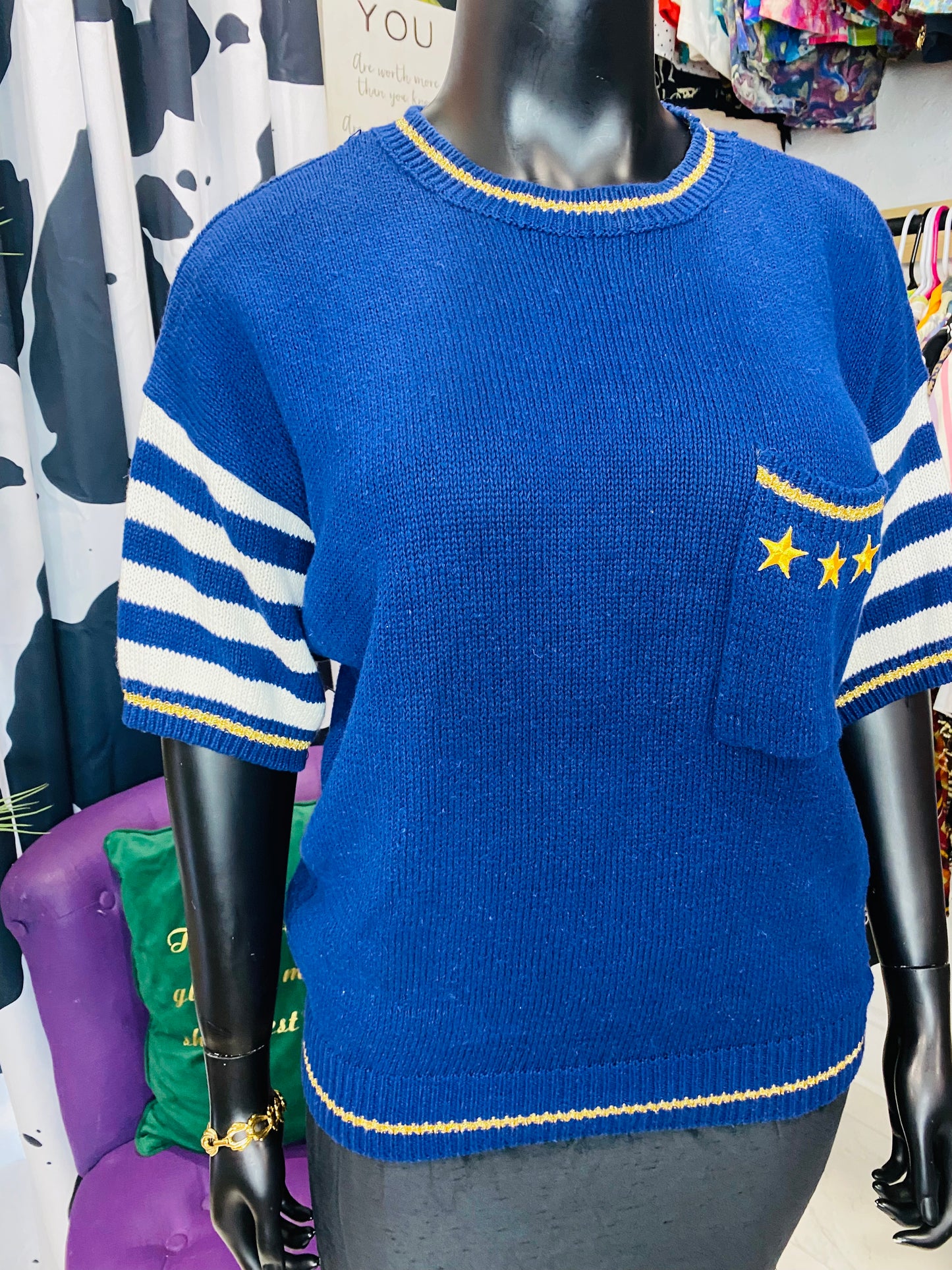Vintage Short Sleeve Sweater