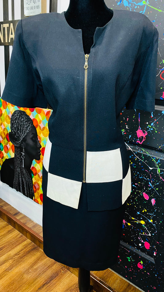 Vintage Black & White Color Block Set (14)