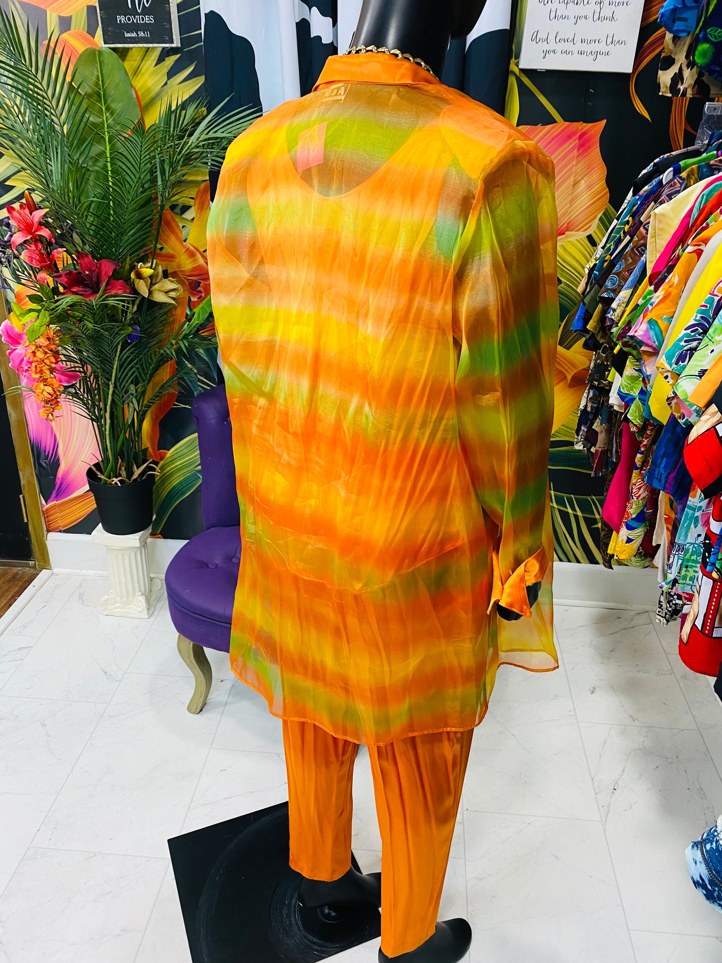 Vintage Orange 3pc Pants Set