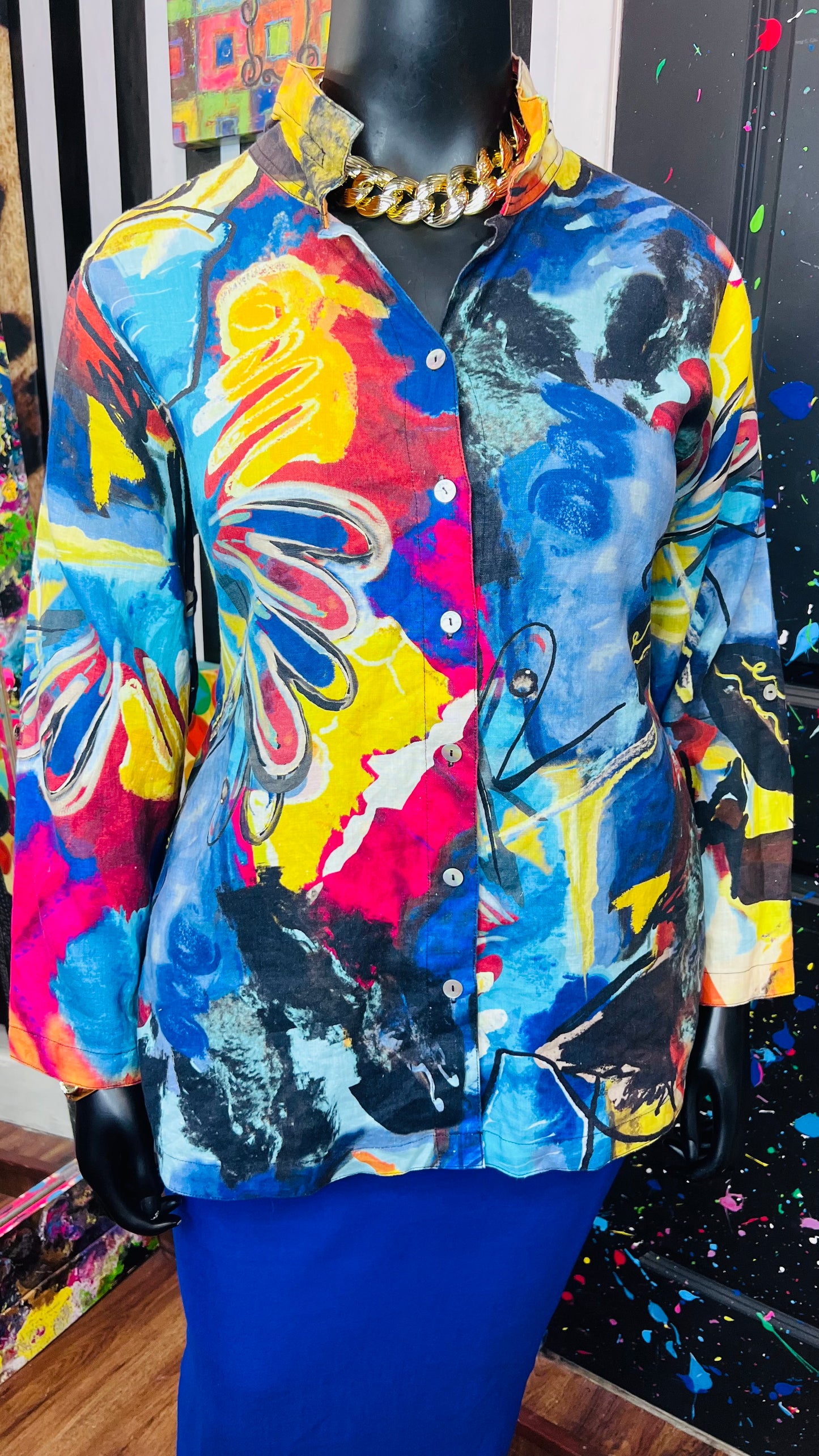 Abstract Water Color Blouse (20)