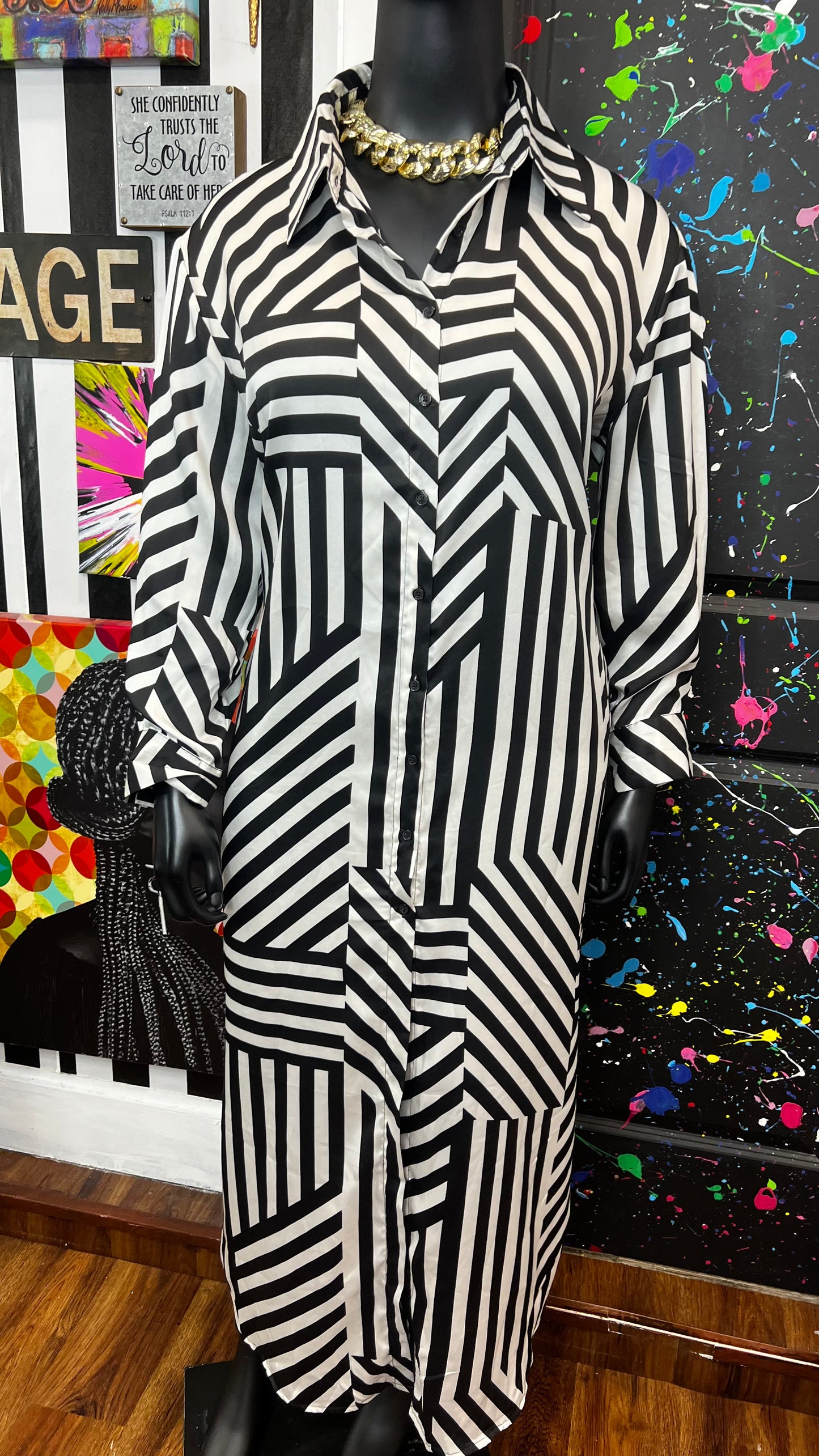 Black & White Stripes Dress (22)