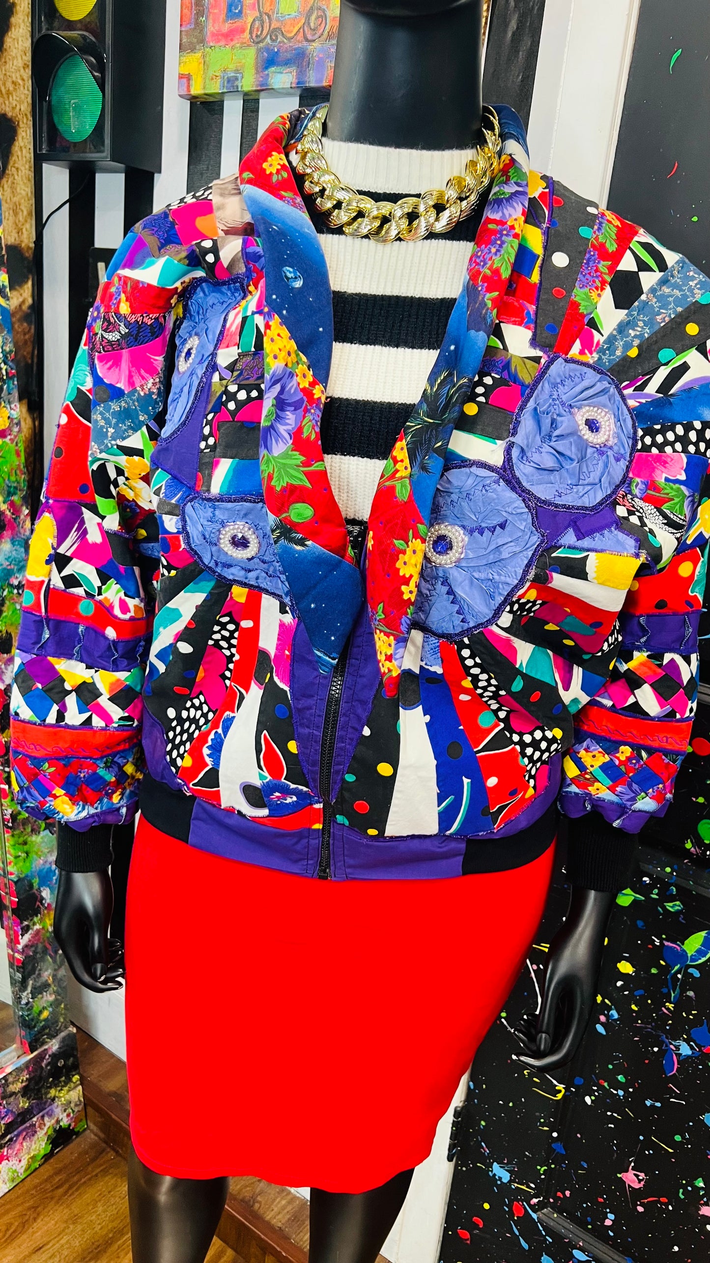 Vintage Cotton Patchwork Jacket