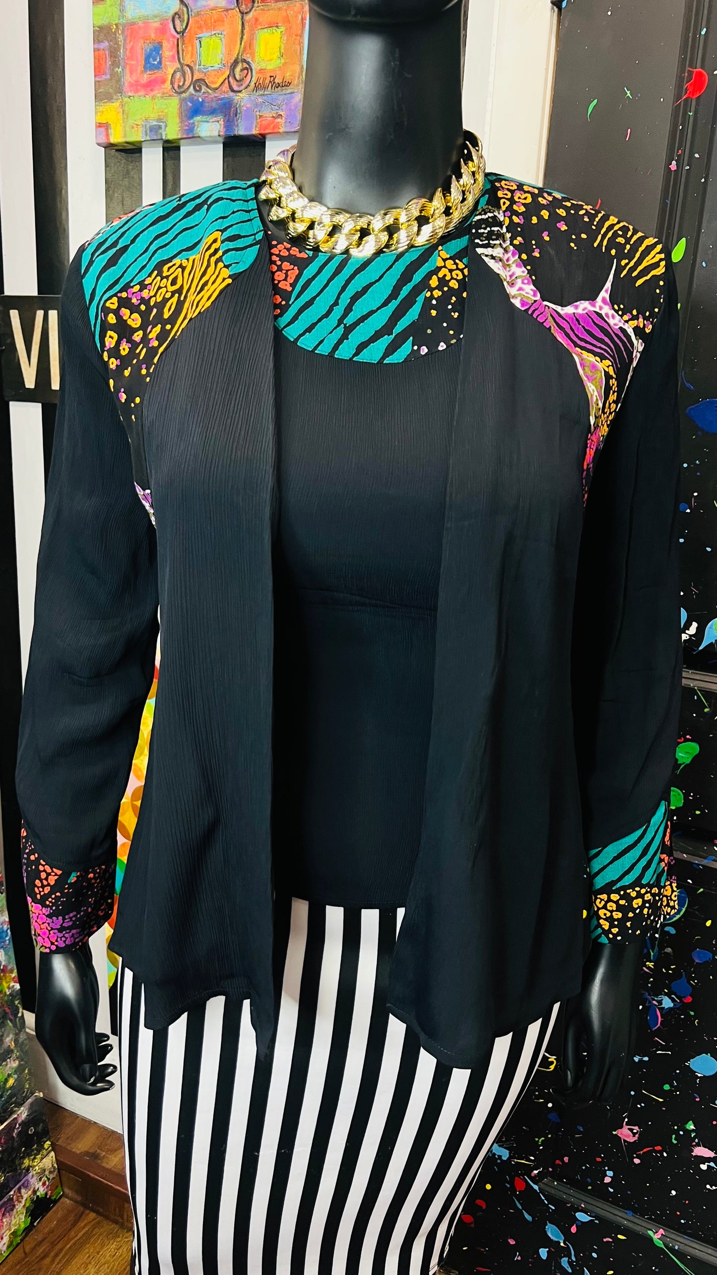 Vintage Abstract Blazer & Blouse Set (12/14)