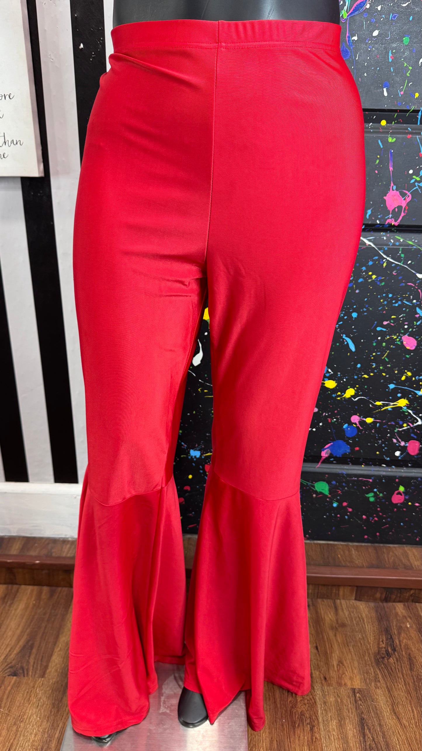 Red Super Bell bottom Pants - Lots of Stretch (22/24) *KC