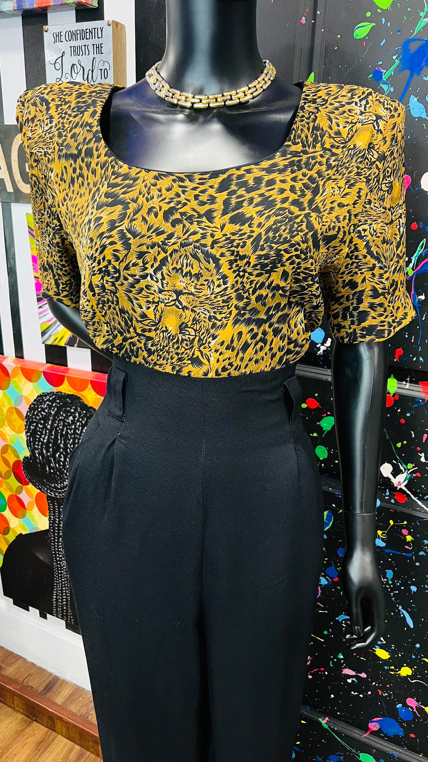 Vintage Cheetah Print Jumpsuit (14)