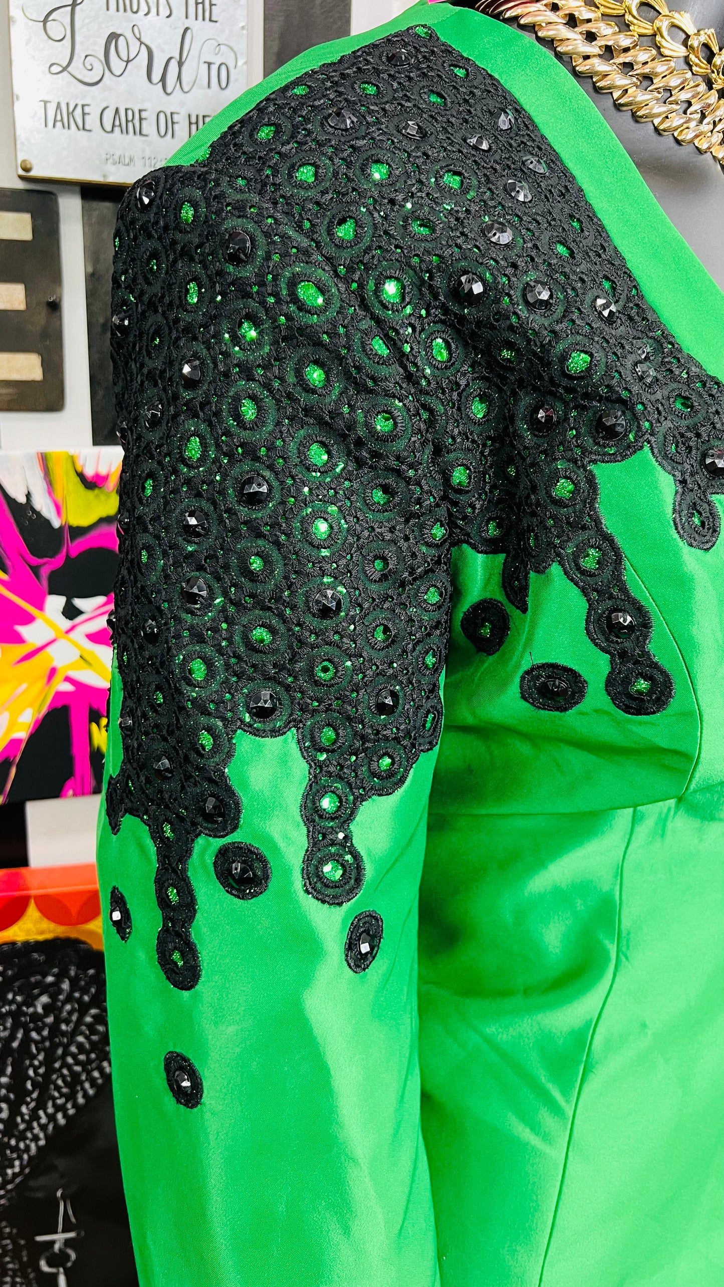 Vintage Green & Black Suit (22)