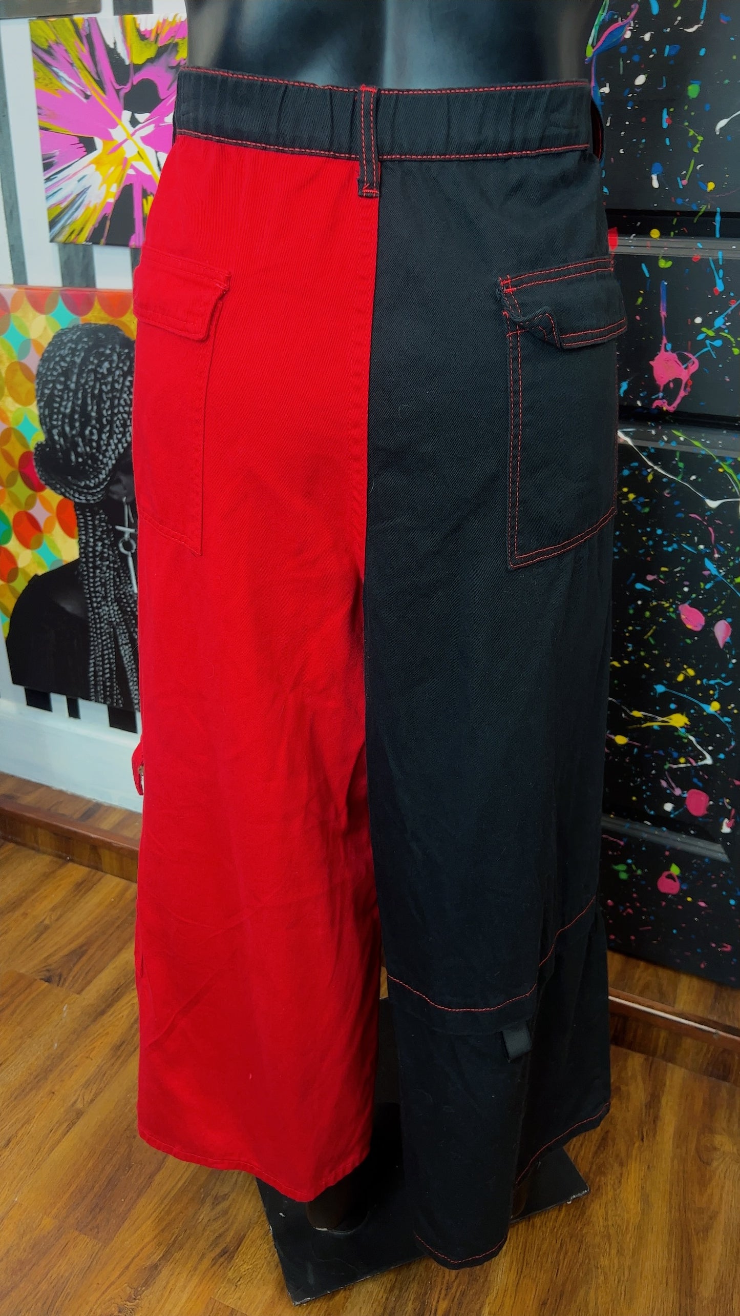 Colorblock Wide Leg Jeans (22)