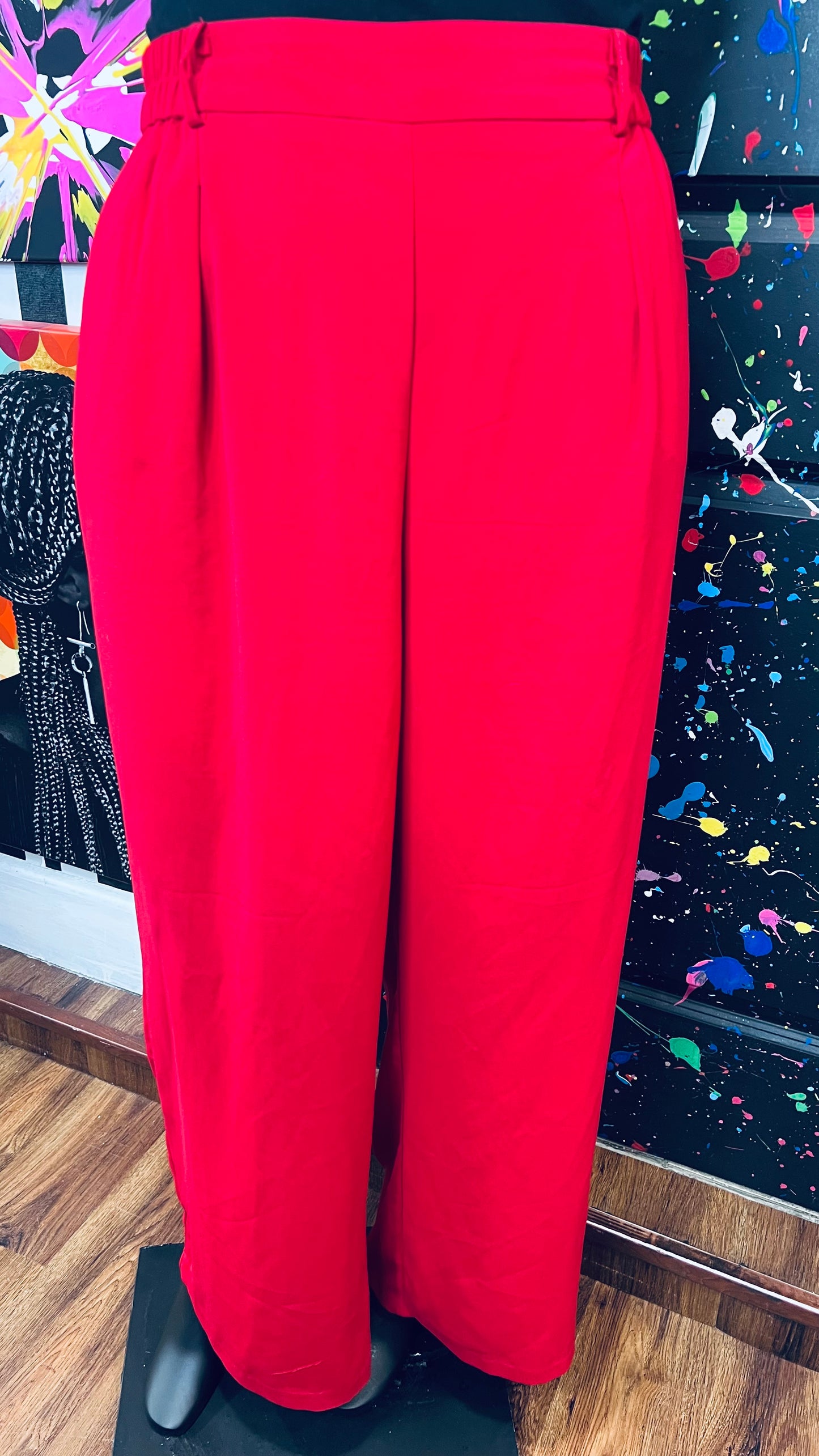 Red Wide Legged Dress Pants (18/20)