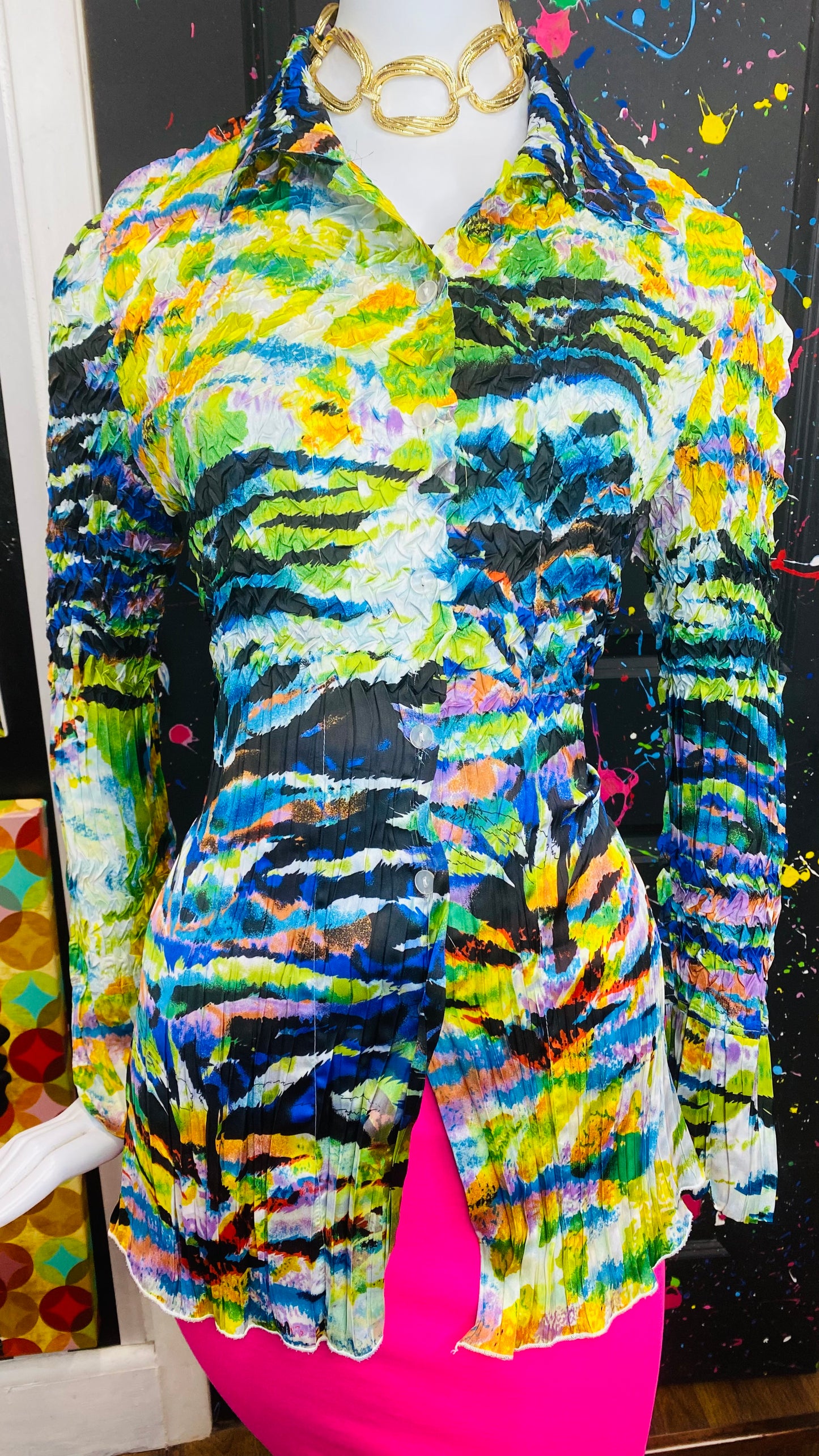 Abstract Accordion Blouse (16/18)
