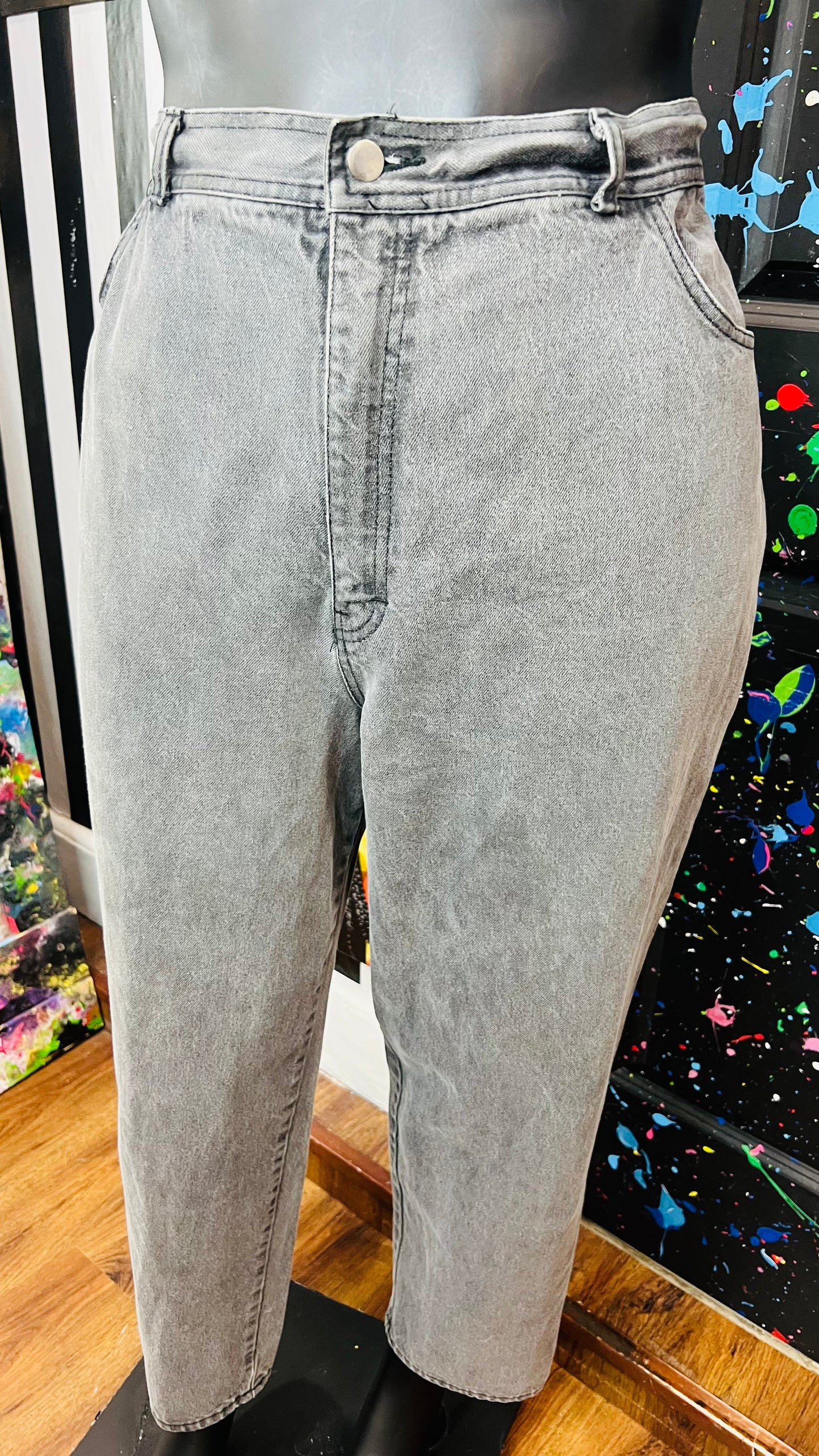 Vintage Ash Gray Denim Jeans (26)