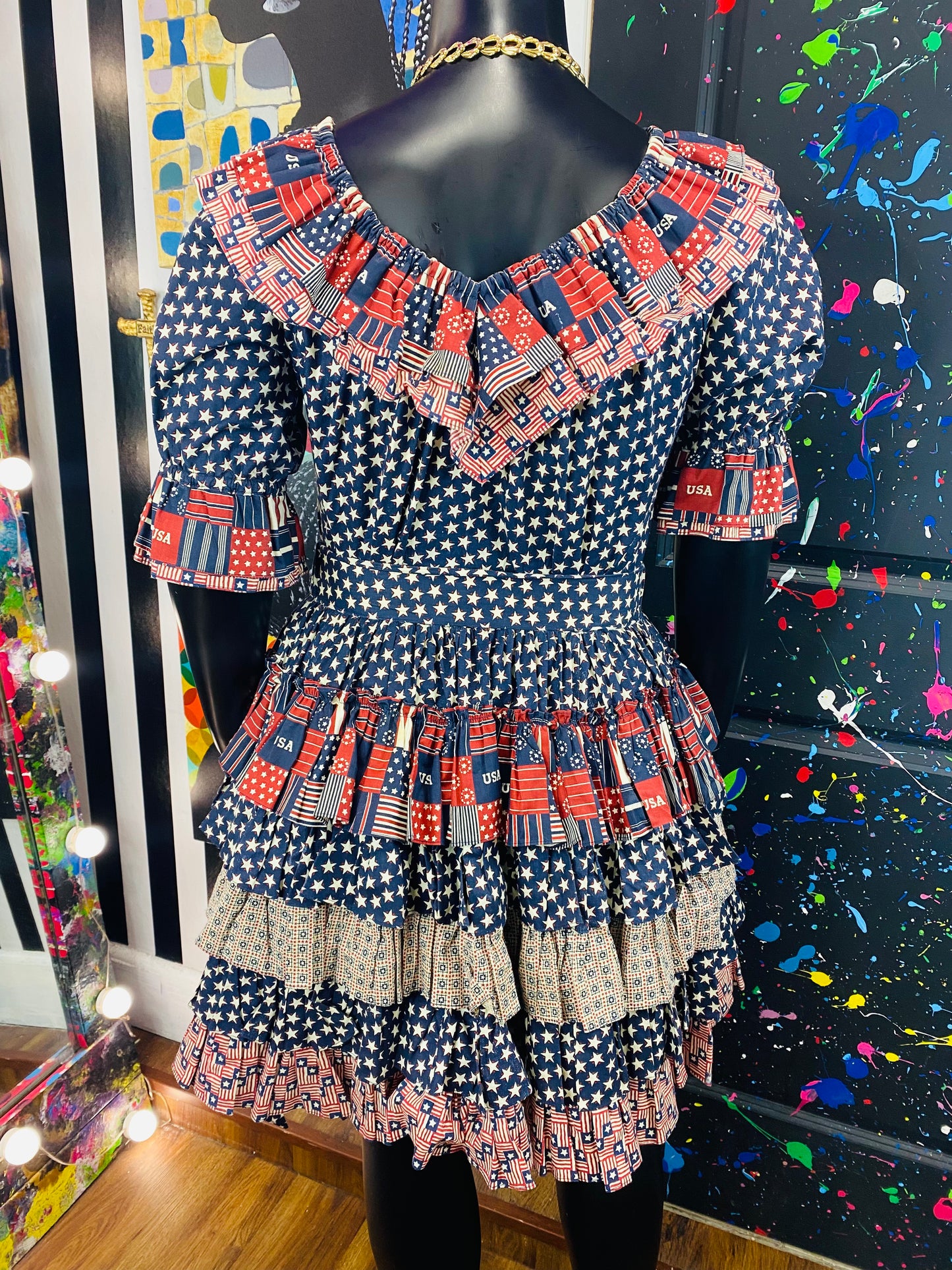 Vintage USA Handmade 4pc Mini Skirt Set