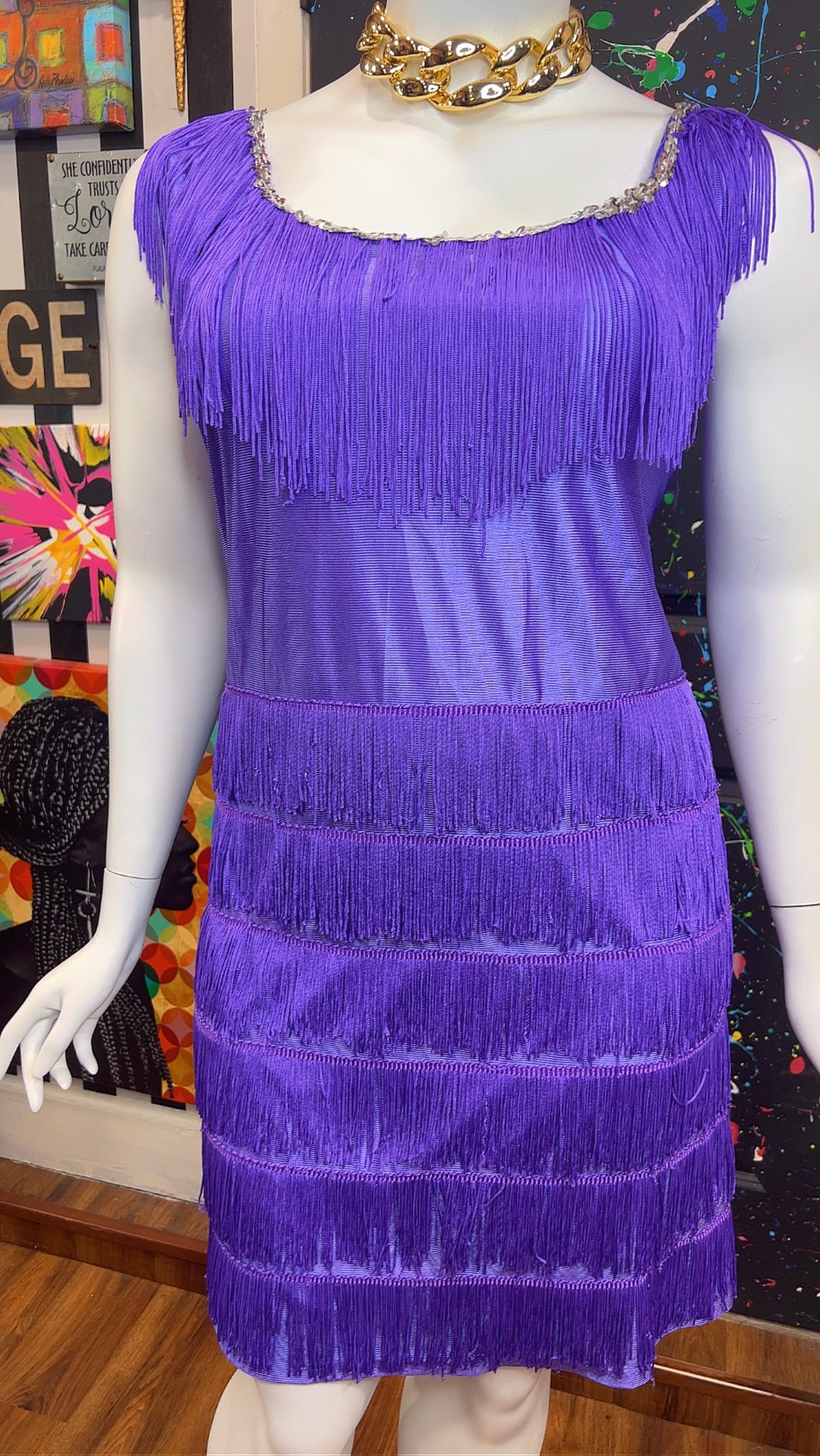 Purple Fringe Dress (24)