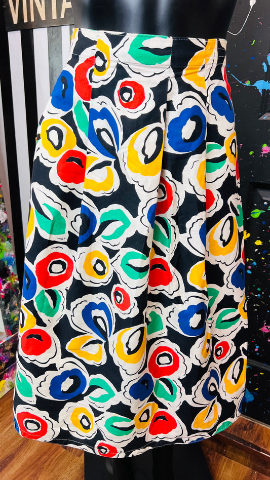 Vintage Color block Skirt (14)