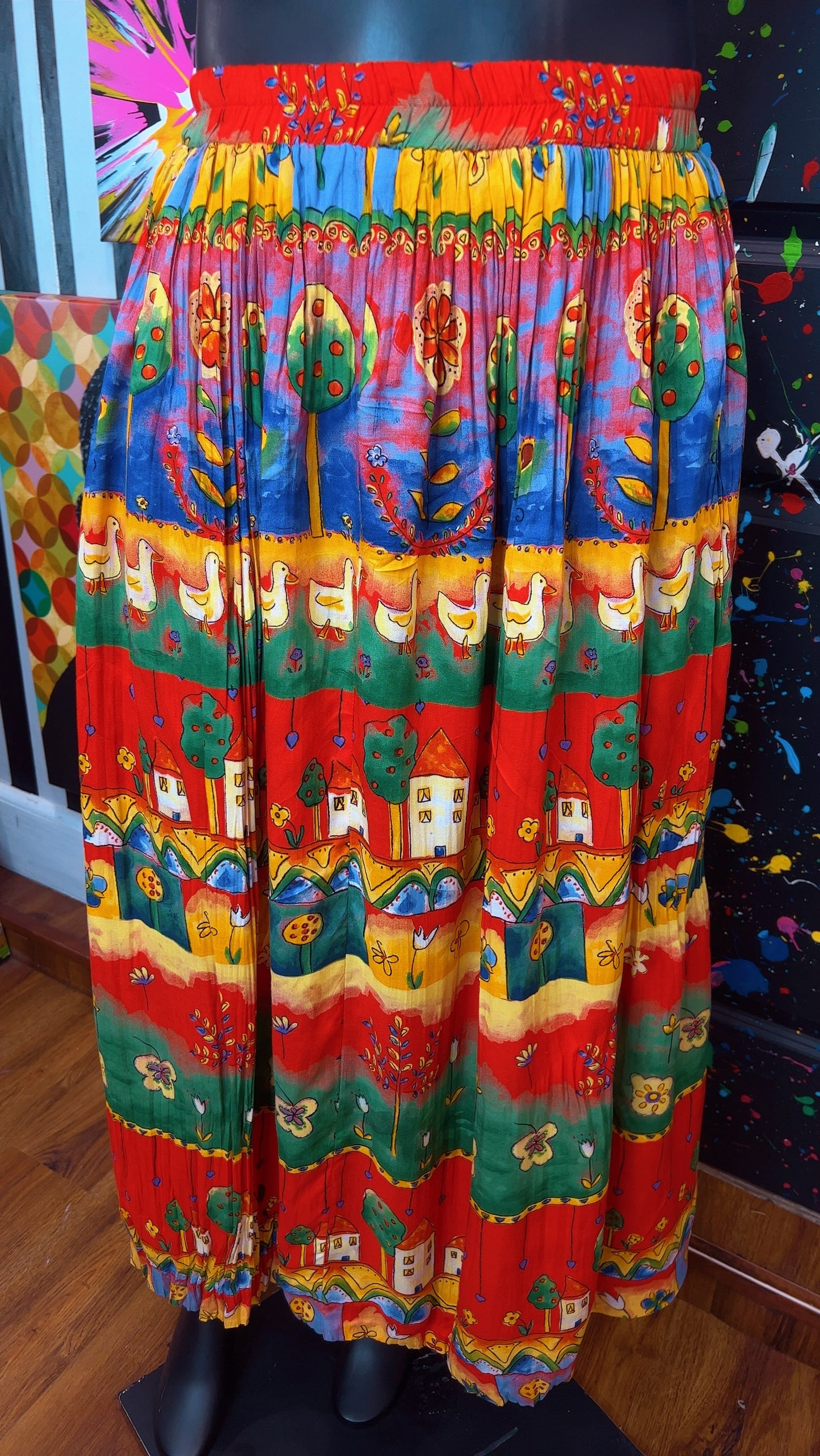 Vintage Rayon ‘Neighborhood’ Skirt (18/20)