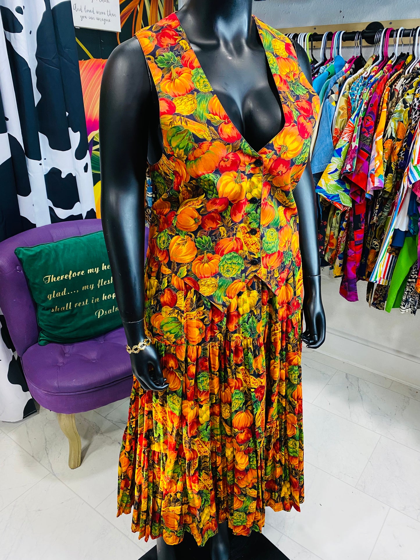 Vintage 2 piece Vest & Skirt Set