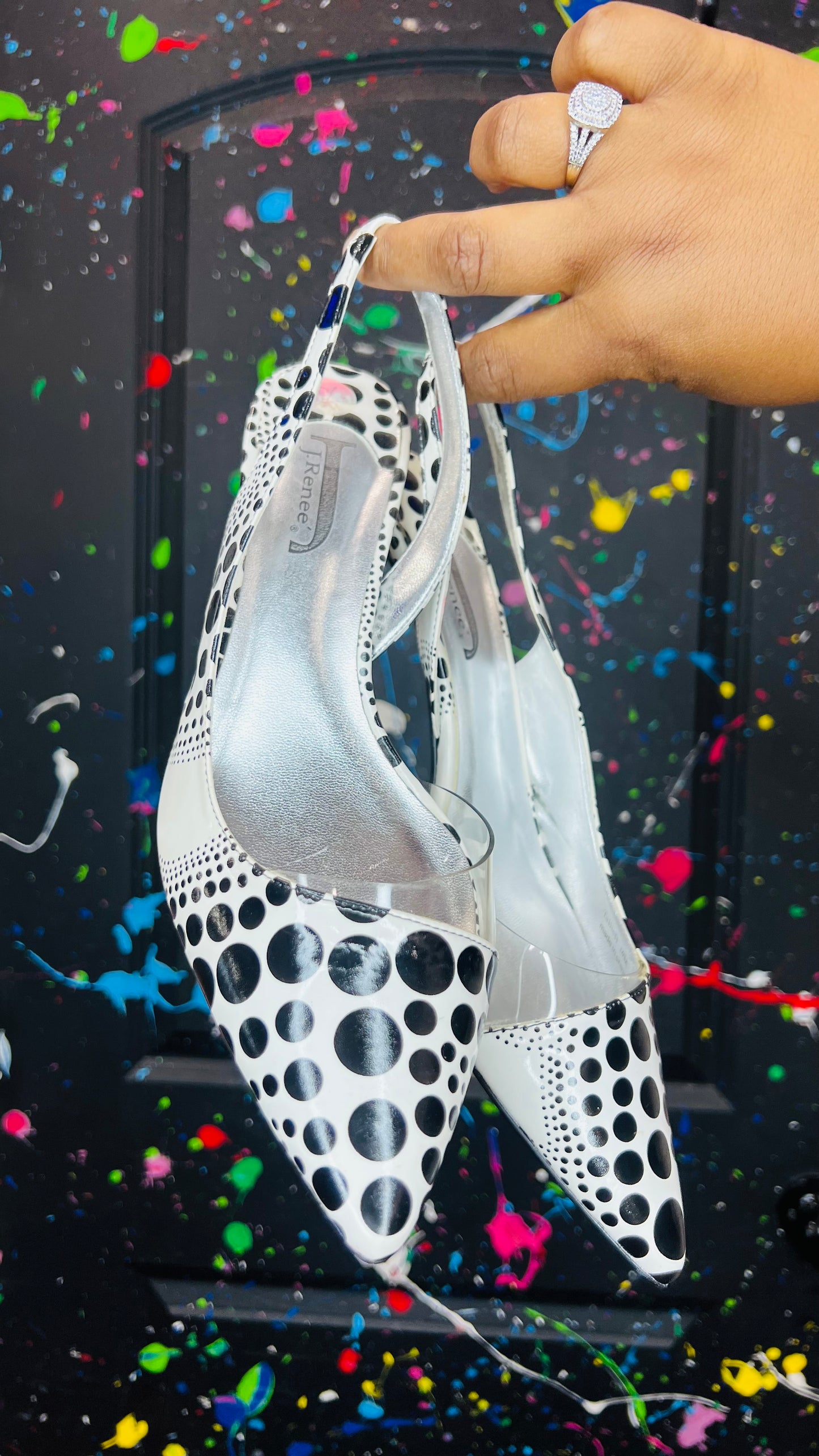Vintage Polka Dot Sling Back Heels - Never Worn(10)