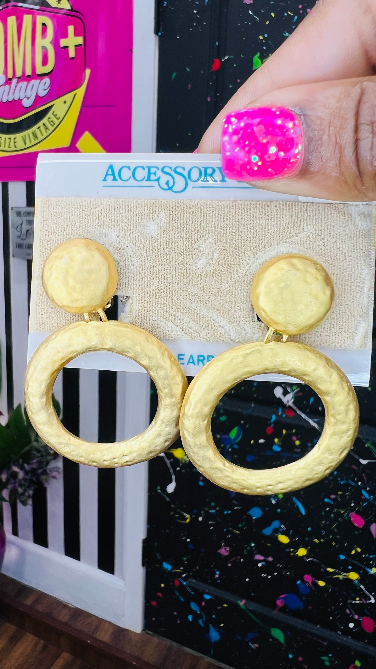 Vintage Gold (Metal) Clip On Earrings