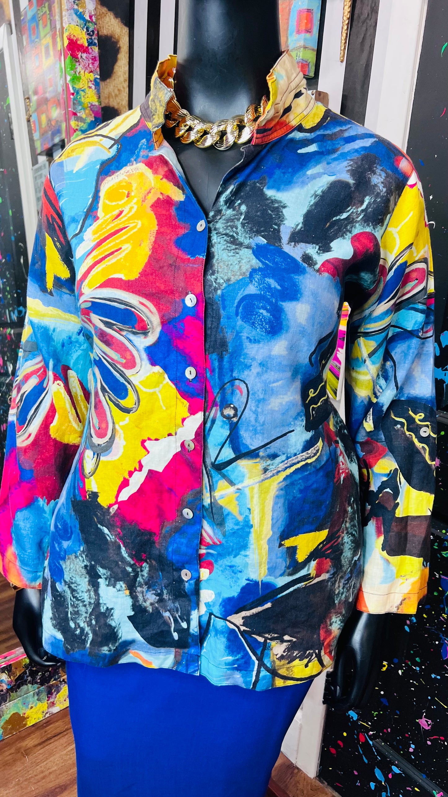 Abstract Water Color Blouse (20)