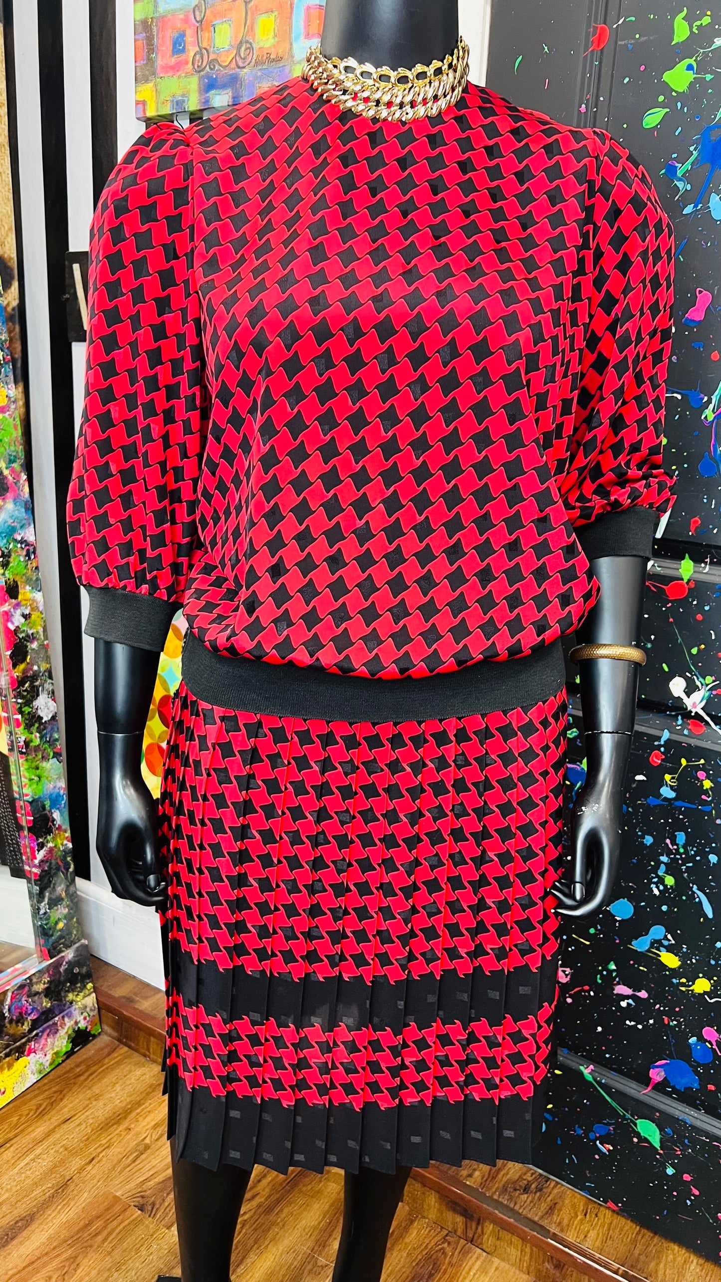 Vintage York Pleated Skirt Set (18)