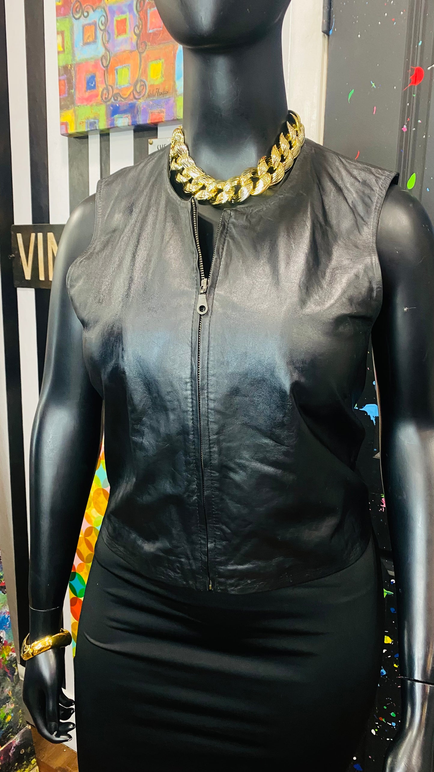 Vintage Genuine Leather Vest (14)