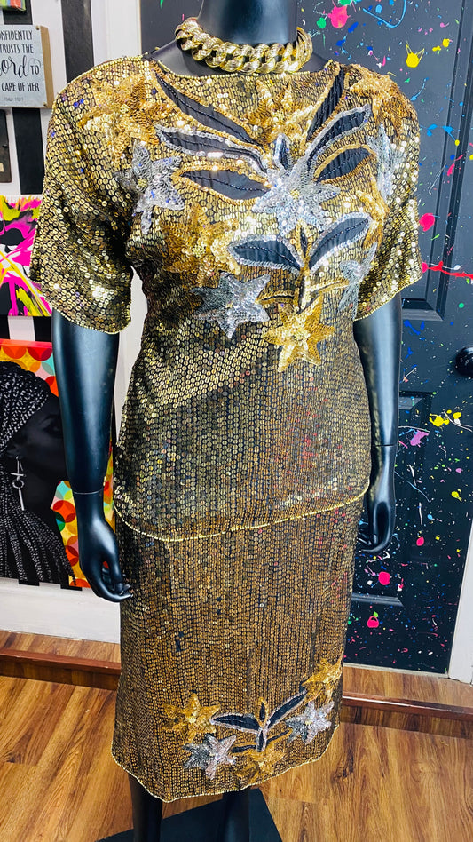 Vintage Sequin Skirt Set (18/20)