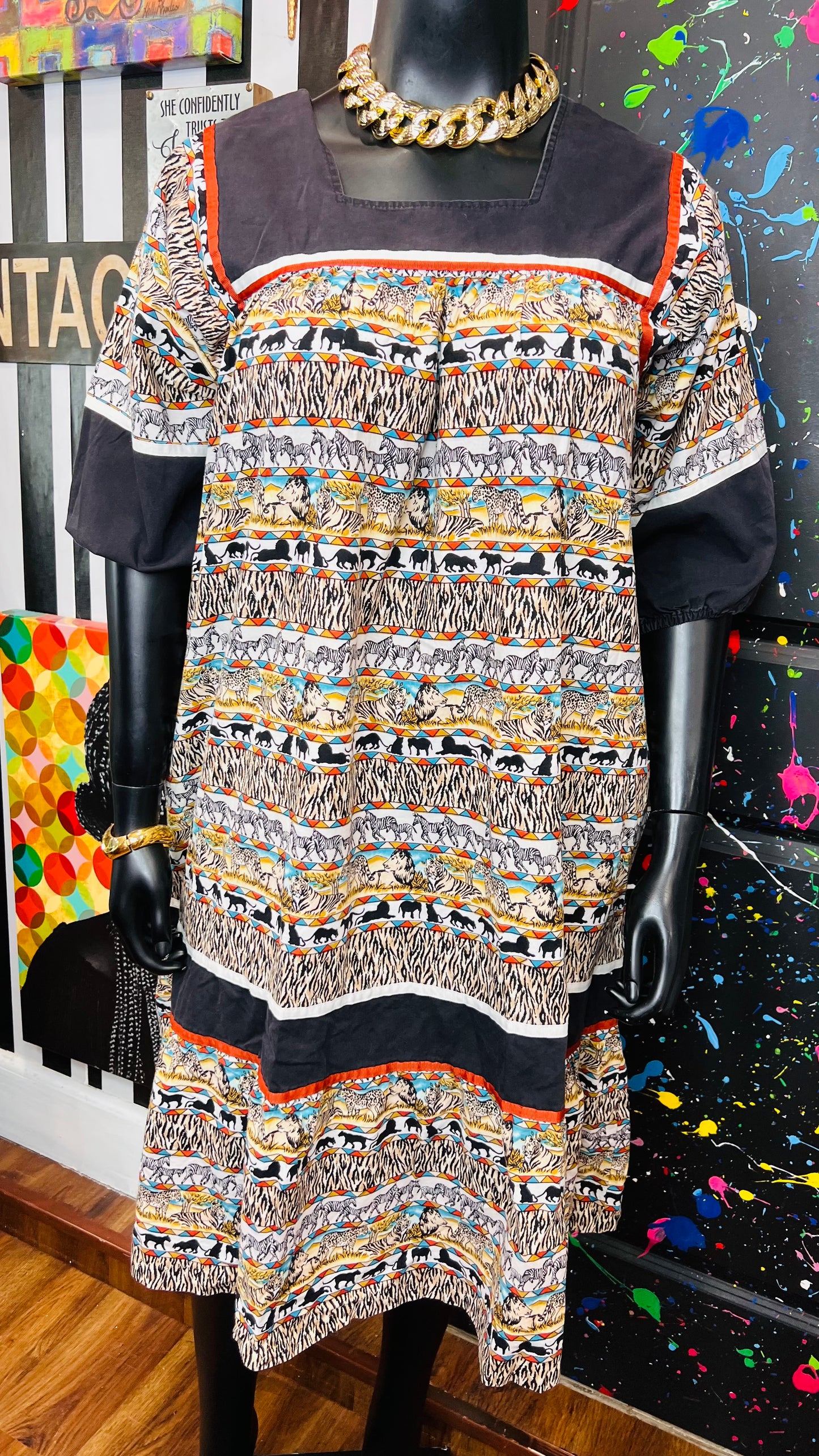 Vintage Safari House Dress (16)
