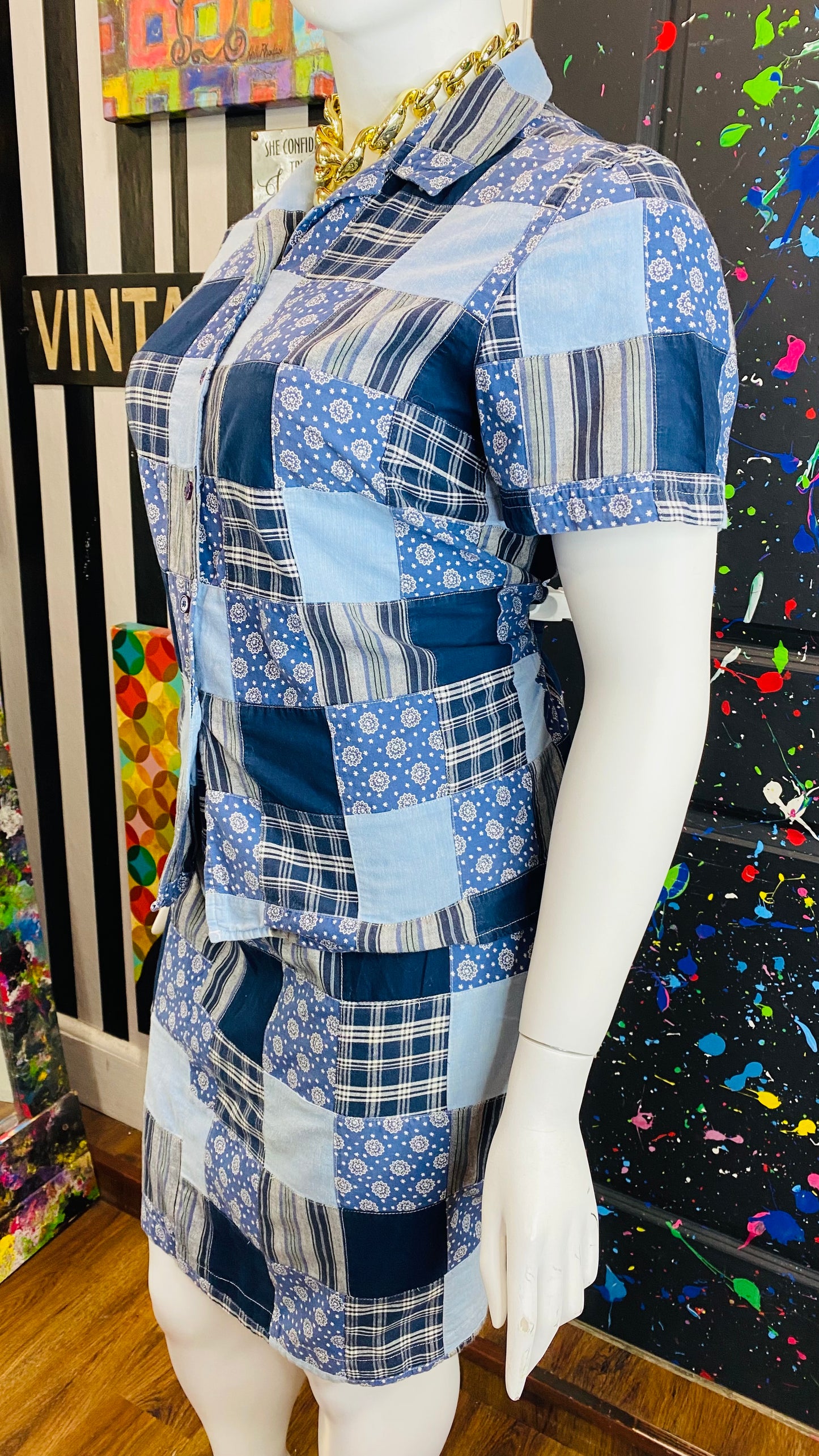 Vintage Patchwork Skirt Set (16)