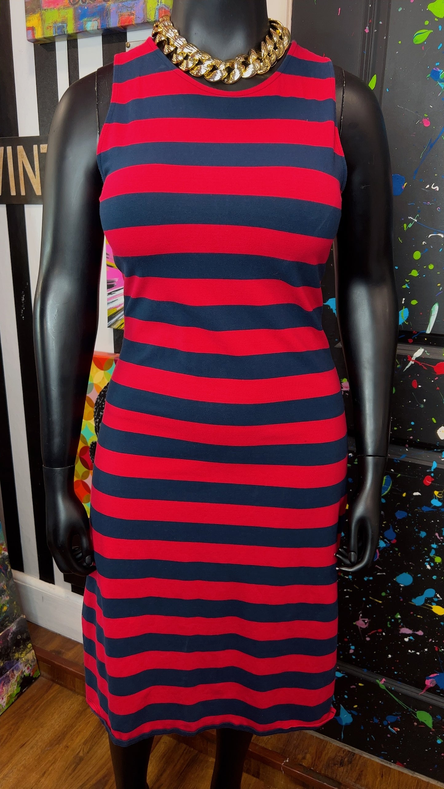 Navy Blue & Red Dress (14)