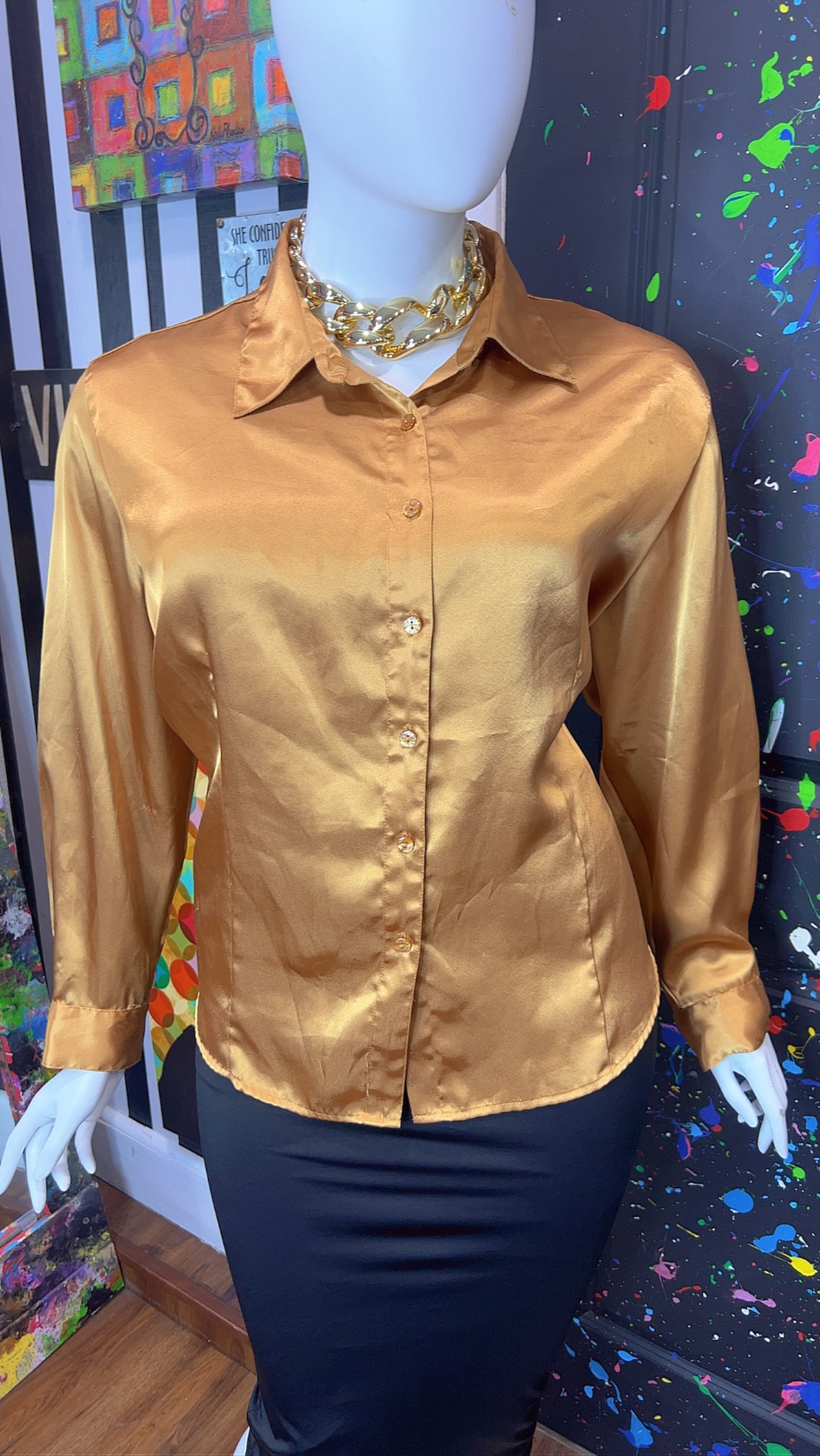 Vintage Gold Blouse (26W)