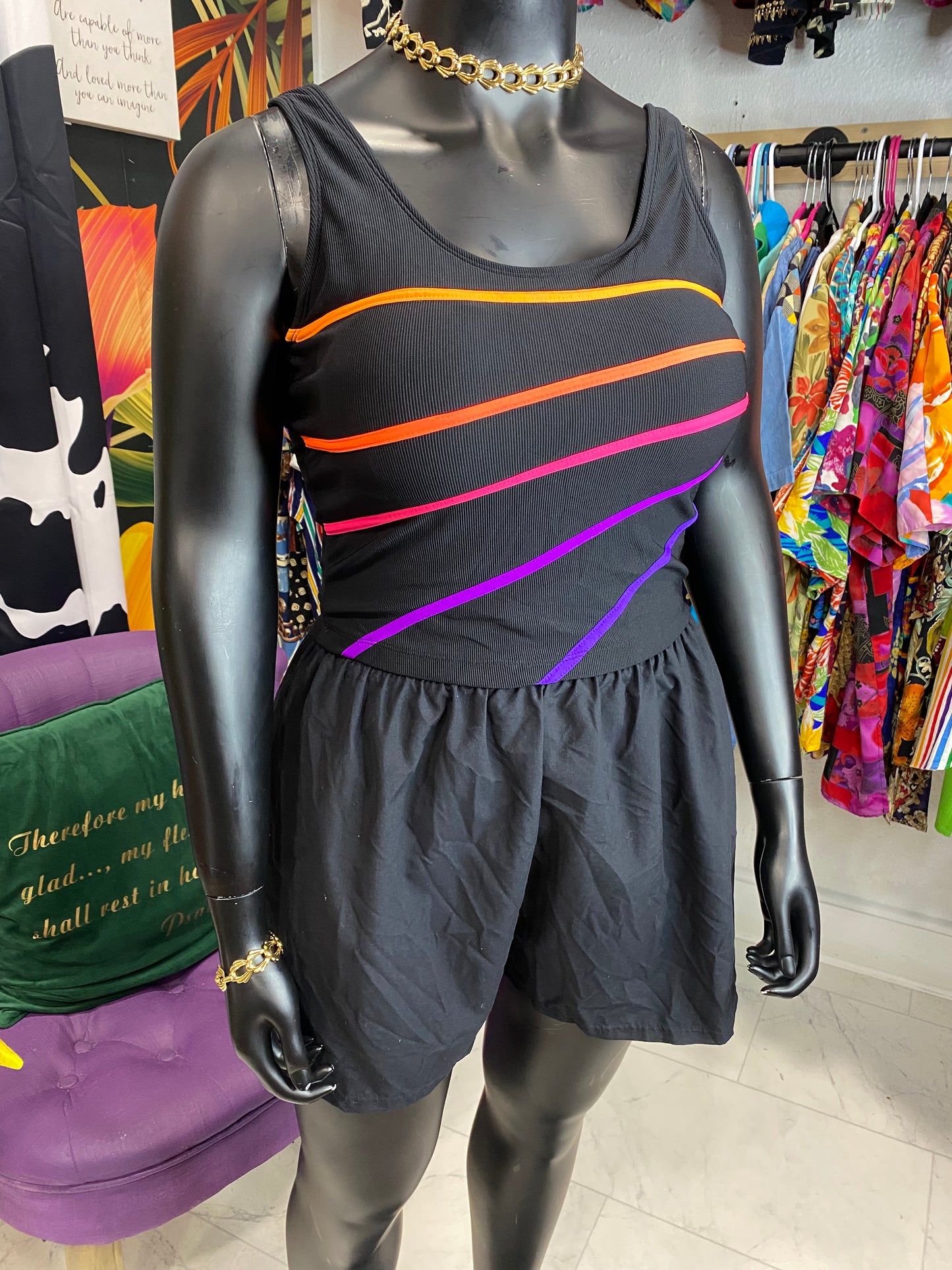 Vintage Beach Cabana Swimsuit