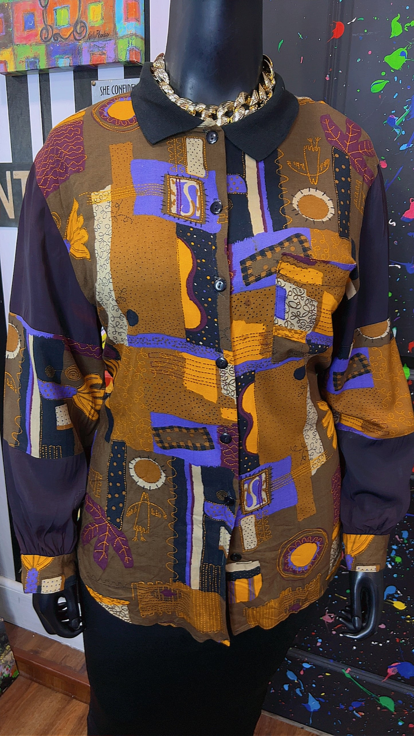 Vintage 80’s Rayon Blouse (14)