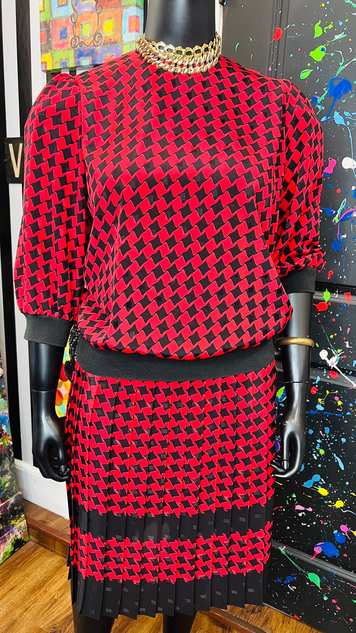 Vintage York Pleated Skirt Set (18)