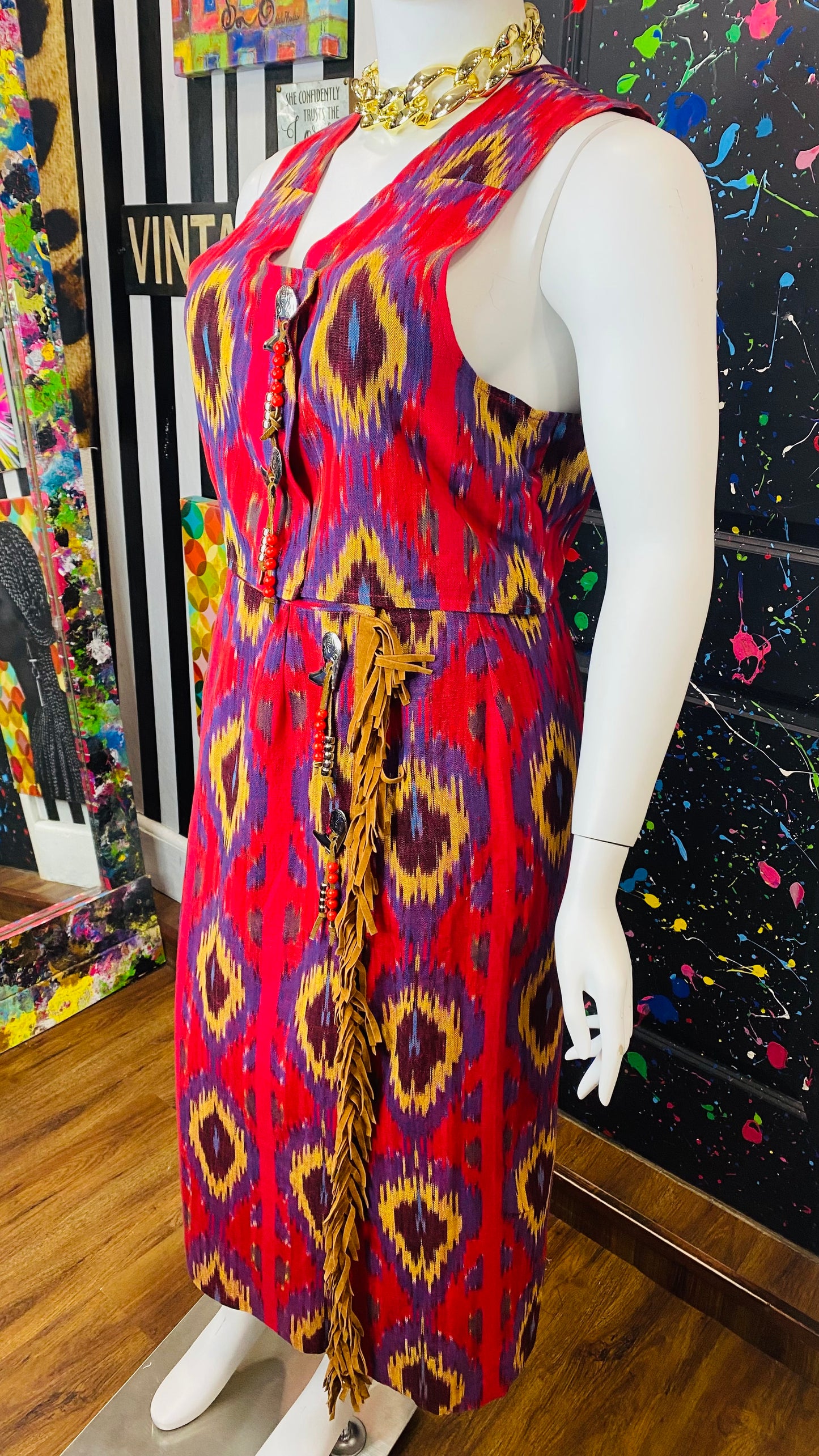 Vintage Fringe Tribal Print Set (12)