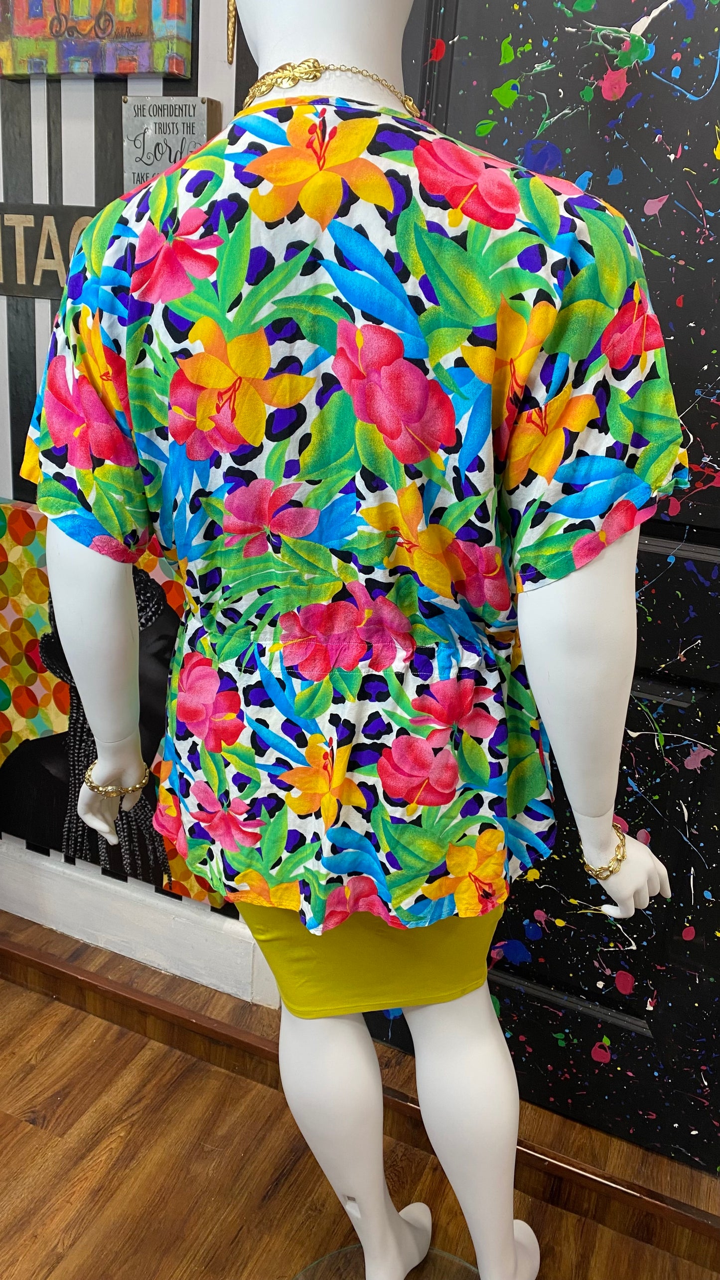 Vintage Oscar Dela Renta Drawstring Blouse (20)