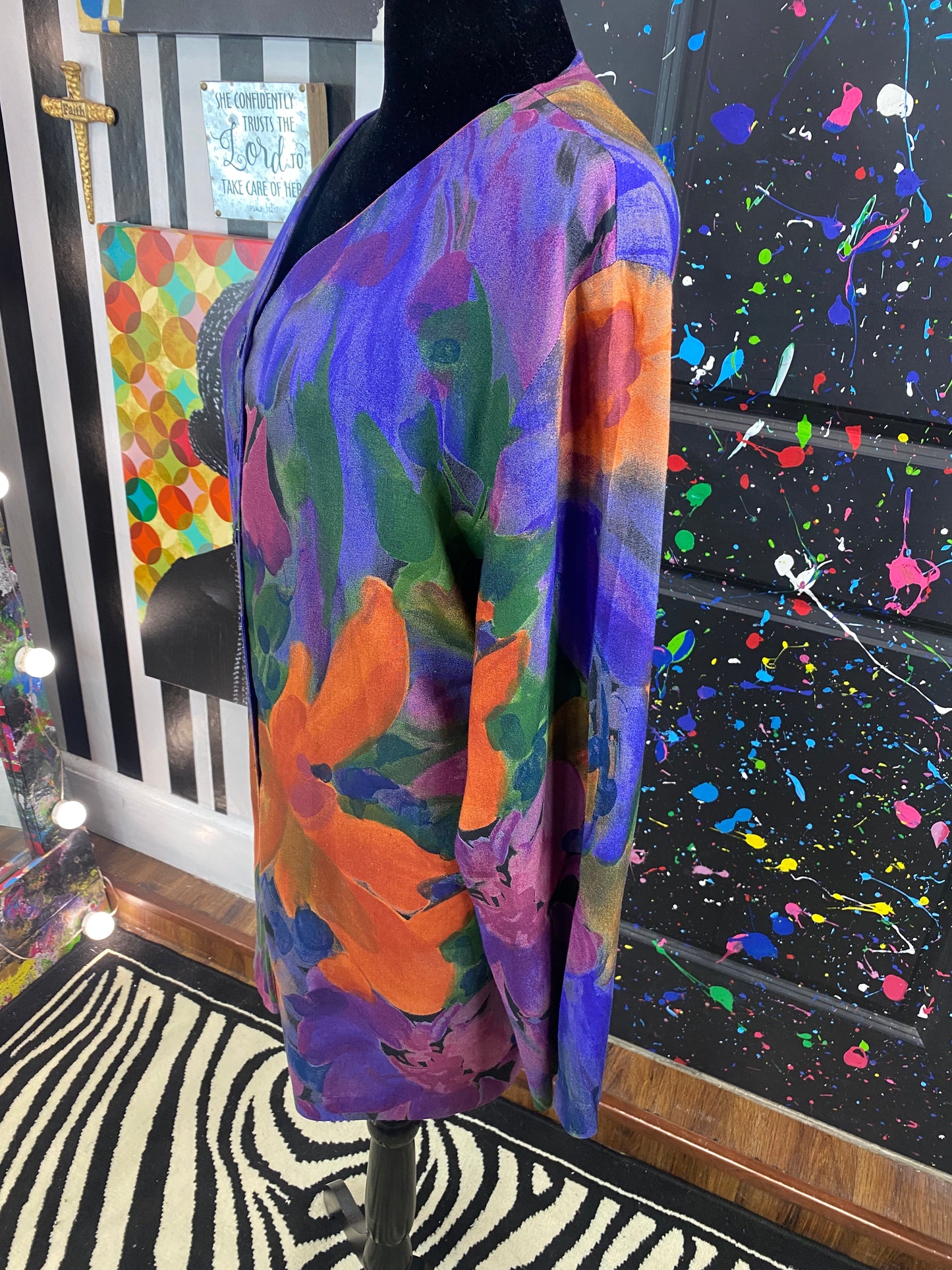 Vintage Floral Long Sleeve Blouse