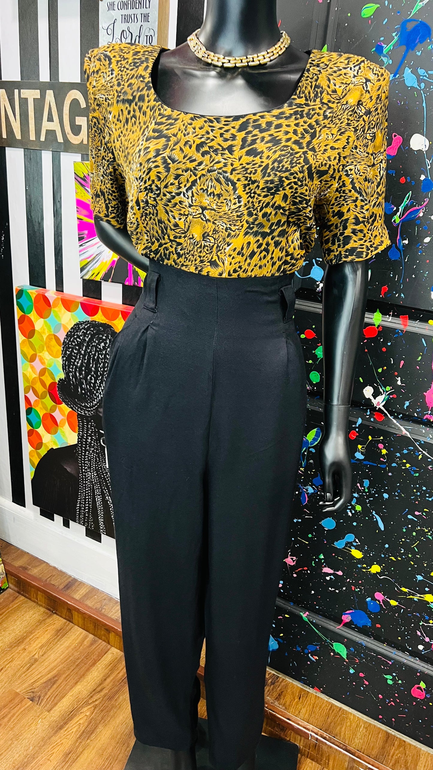 Vintage Cheetah Print Jumpsuit (14)