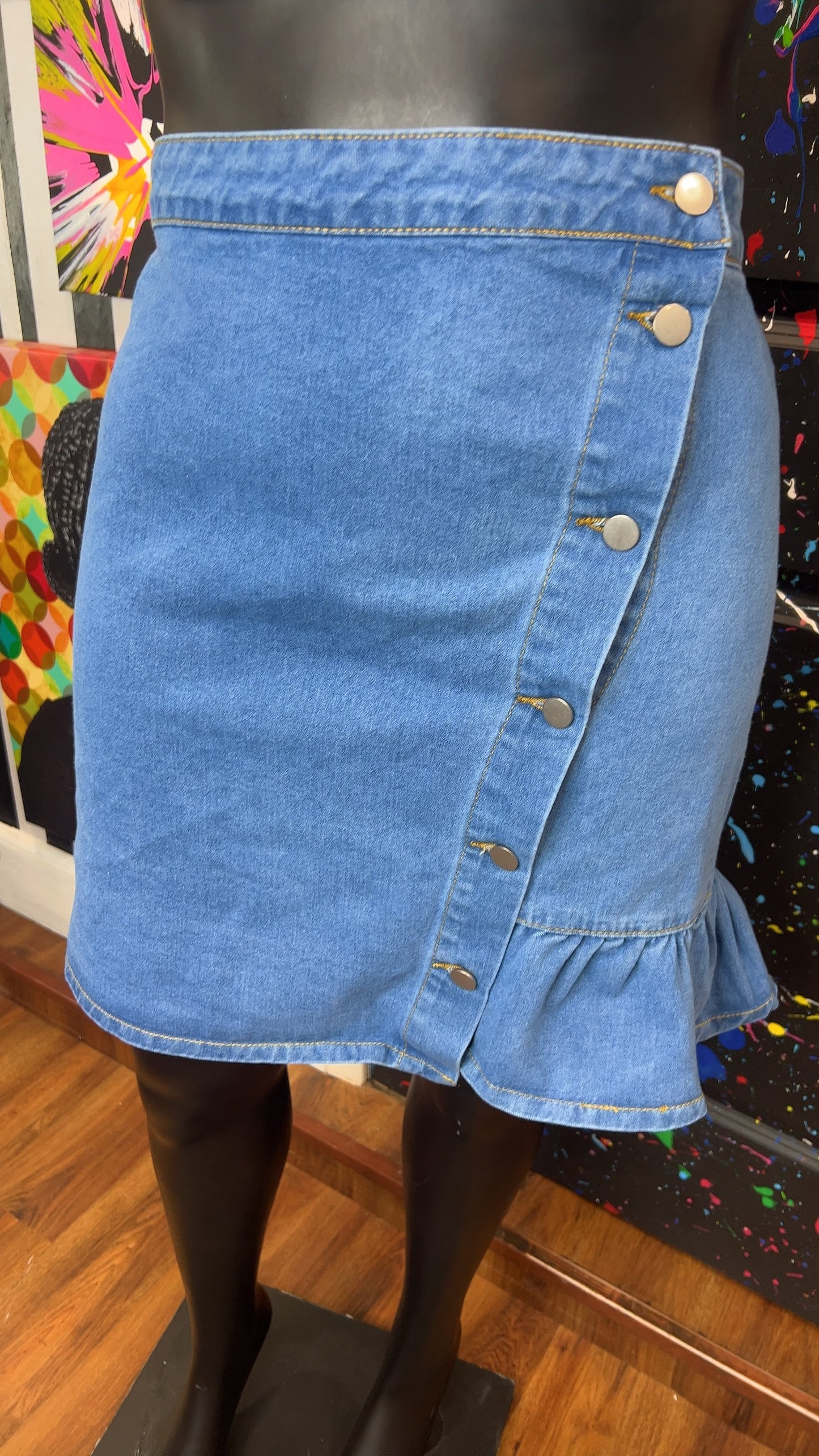 Vintage Denim Unique Skirt (18/20)
