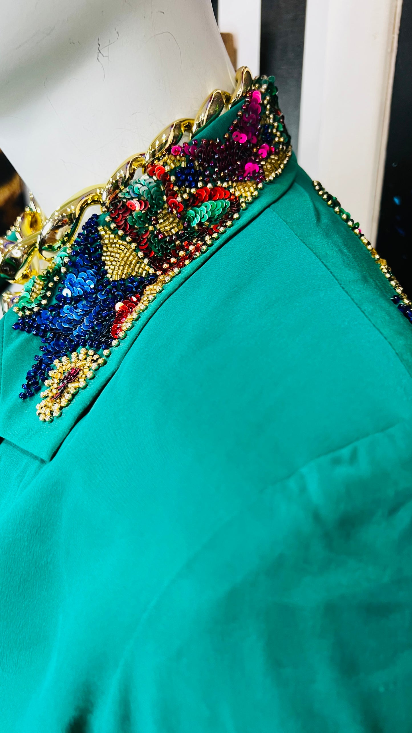 Vintage 100% Silk IB Diffusion Sequin Blazer (14)