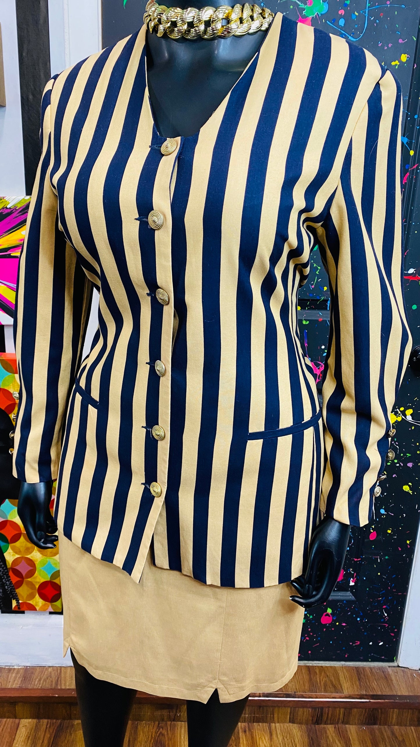 Vintage Striped Skirt Set (16)