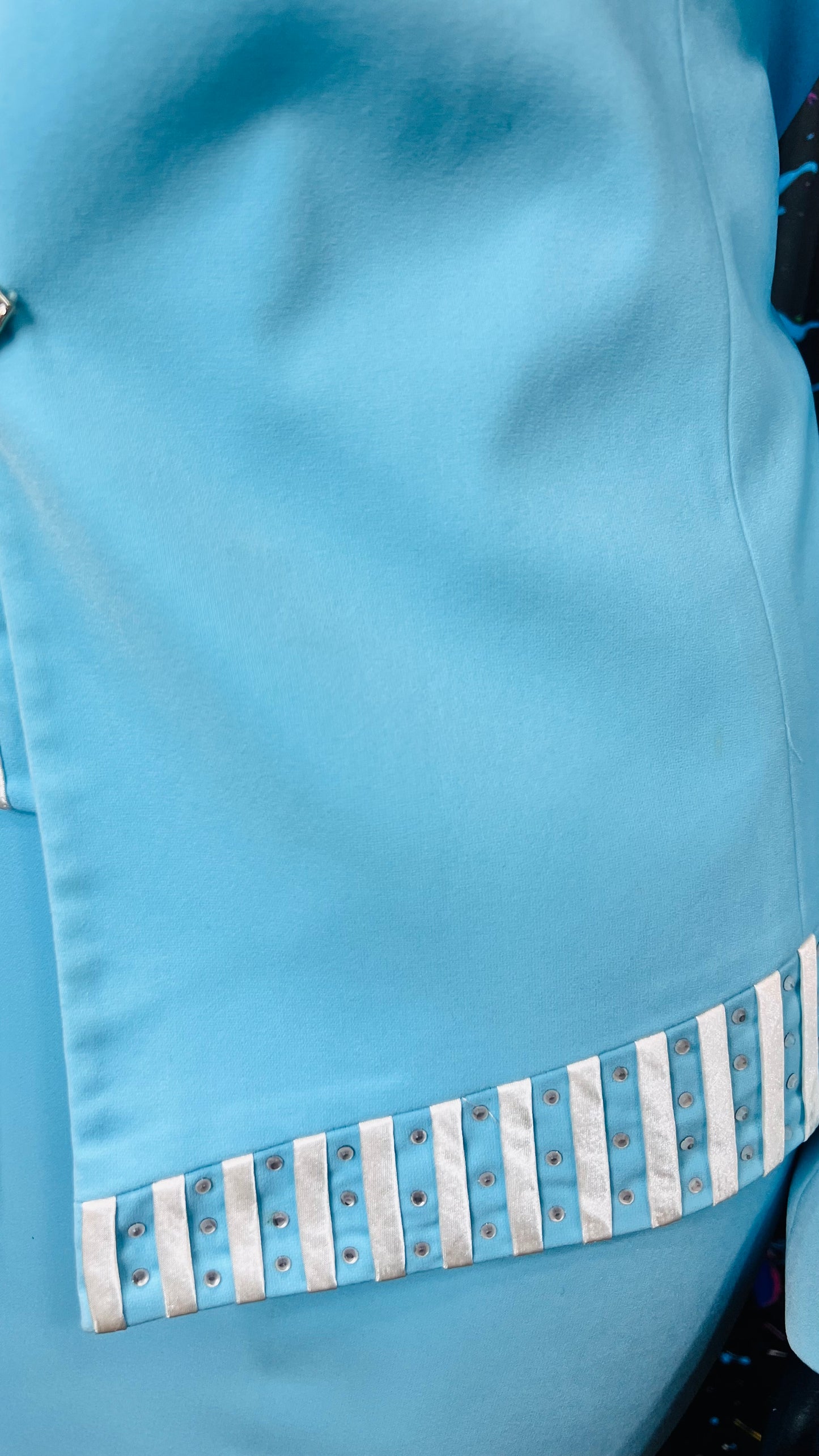 Vintage Blue & White Skirt Suit (18)