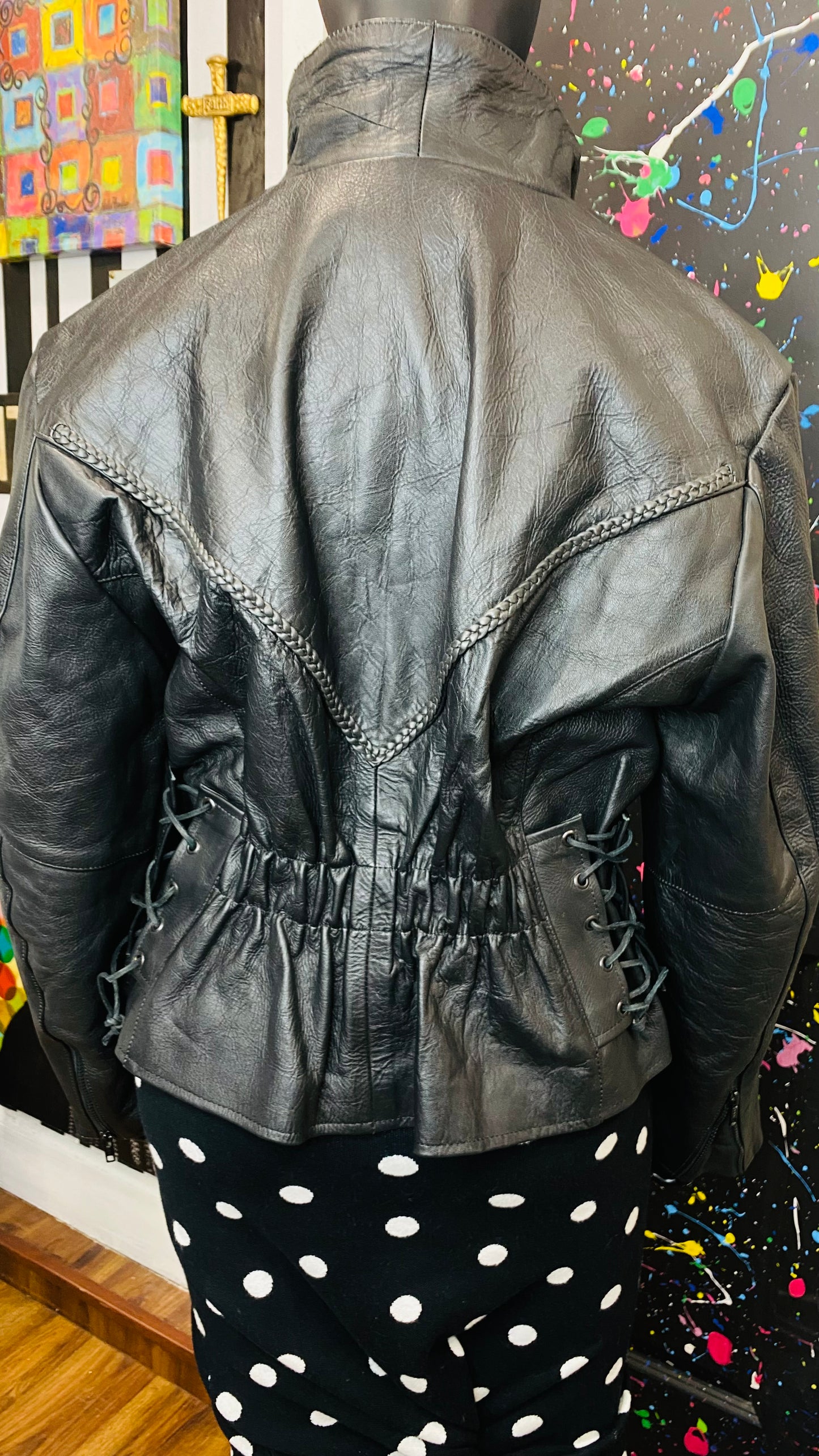 Vintage Genuine Leather Black Jacket (18)