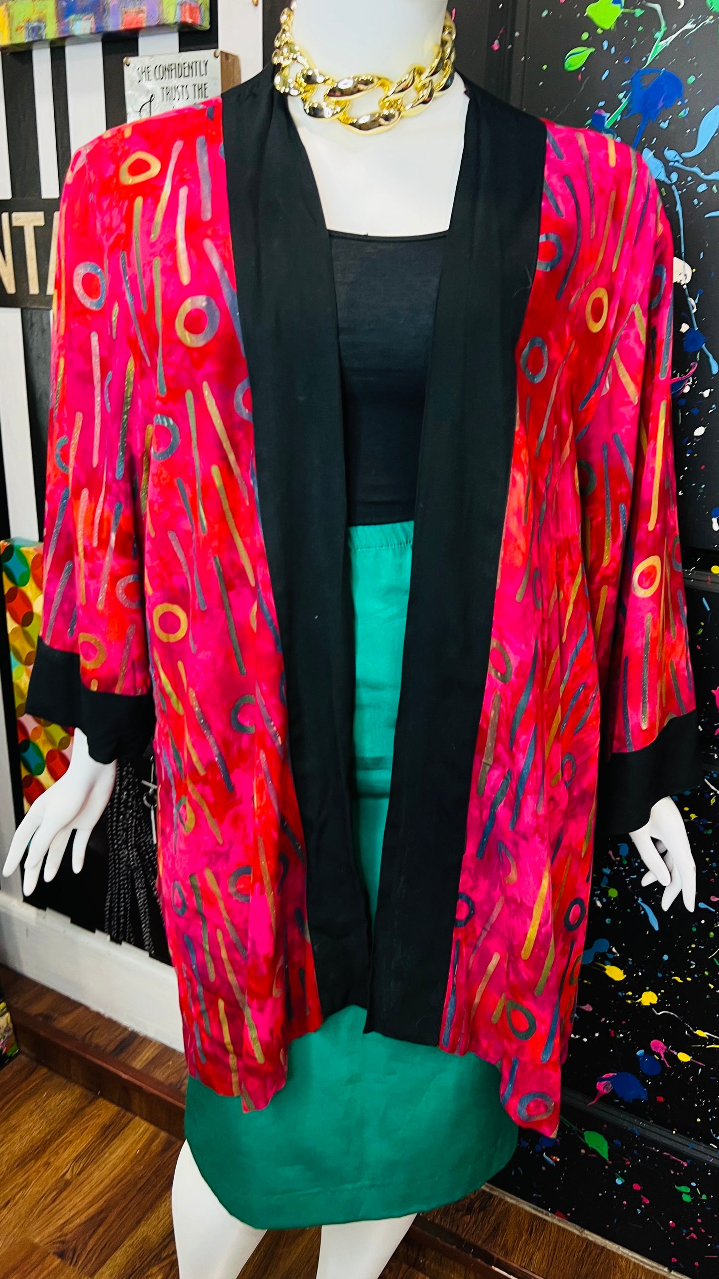 Rayon Abstract Duster (OS)