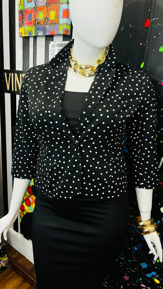 Vintage Cropped Polka Dot Blazer (18)