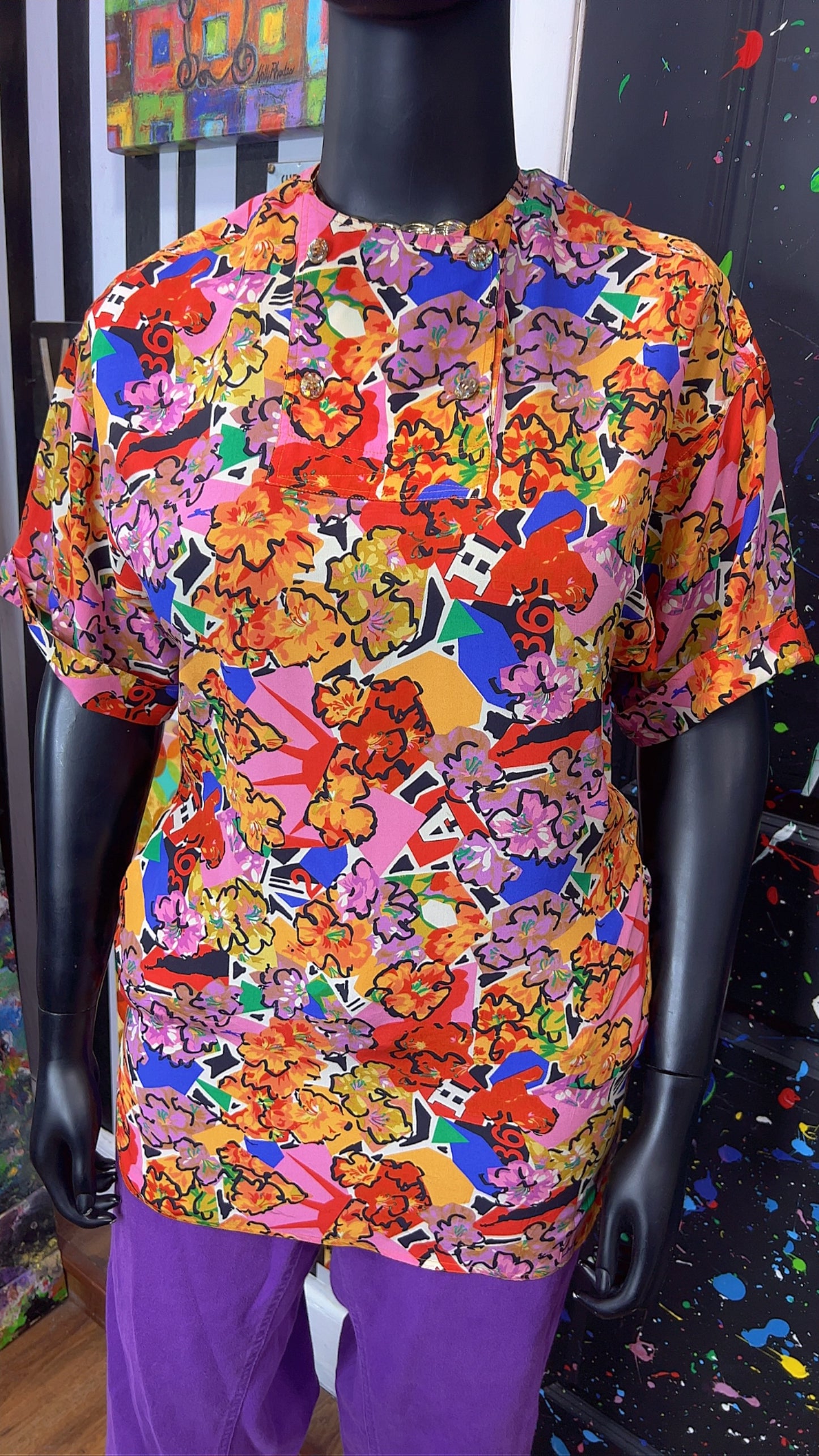 Vintage Fendi 100% Silk Blouse (14)