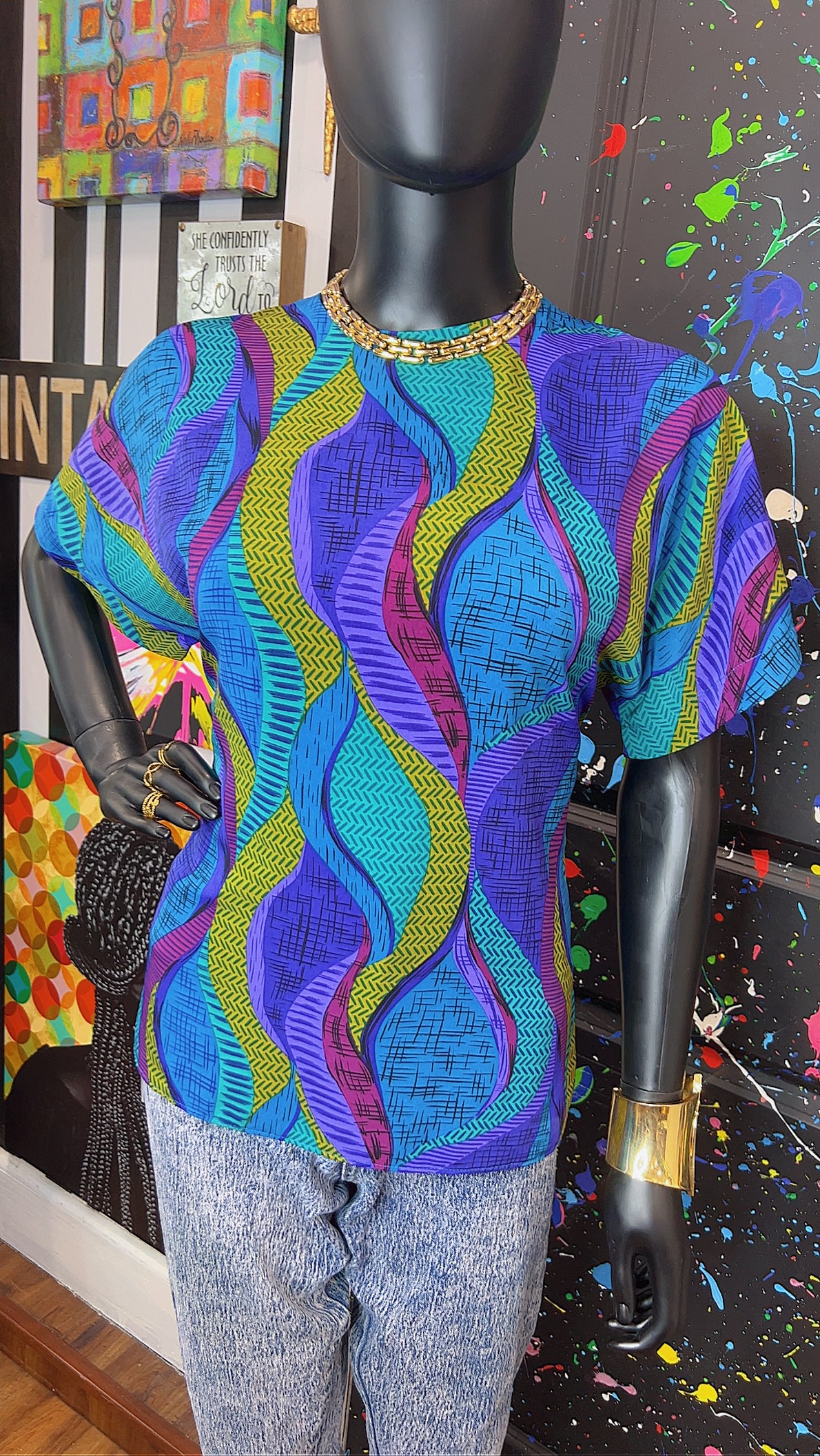Vintage Abstract Blouse (12)