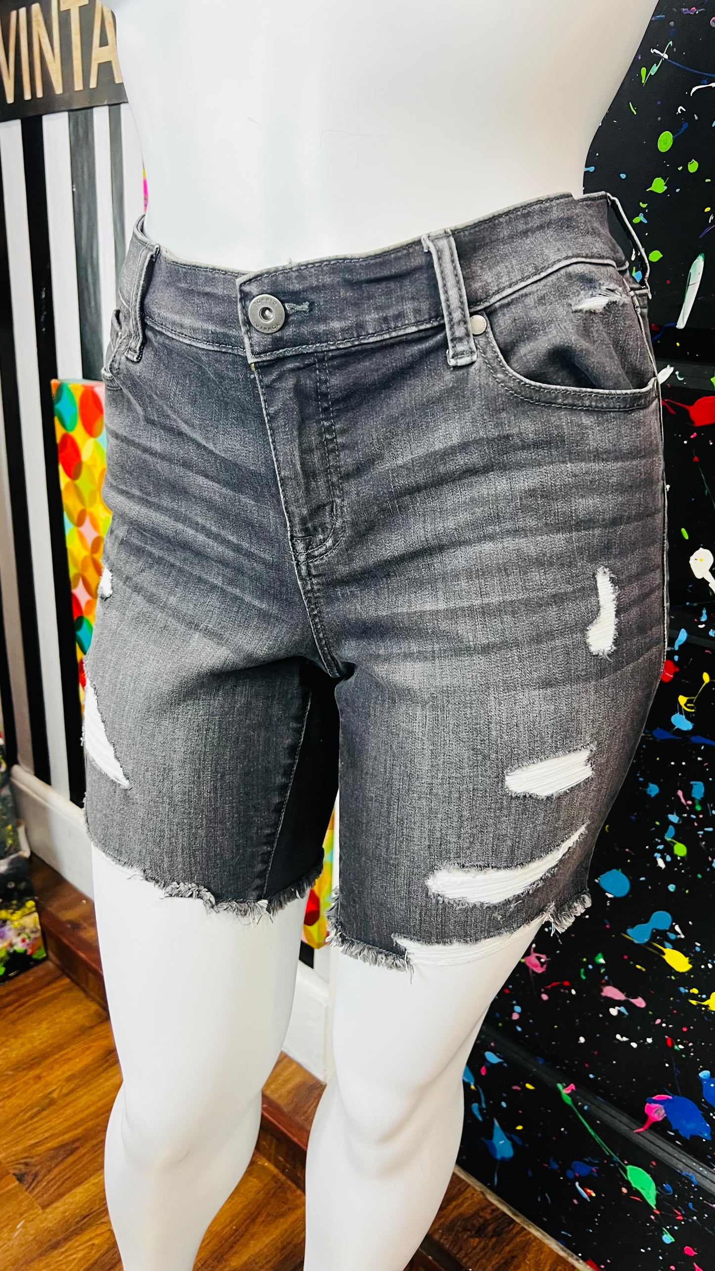 Torrid Distressed Denim Shorts (18)
