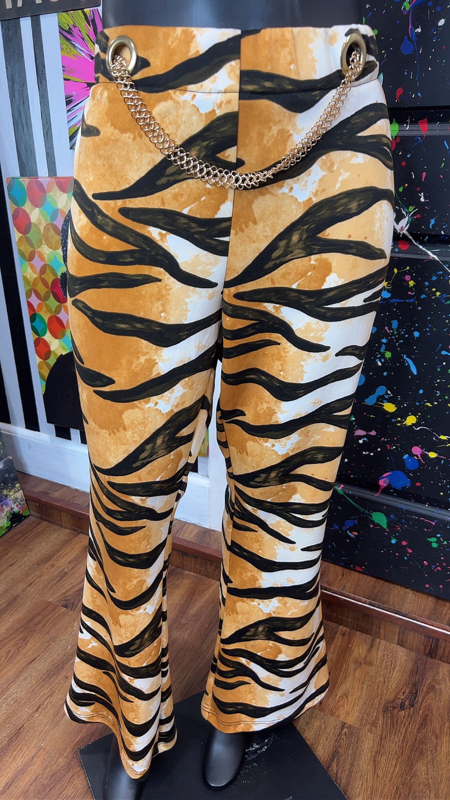Animal Print Flare Leg Pants -New w/Tags (20)
